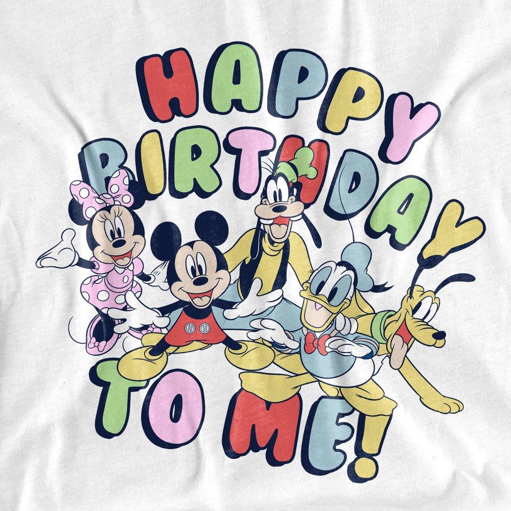 White - Disney - Mickey Mouse Friends Happy Birthday To Me! Long Sl - 2