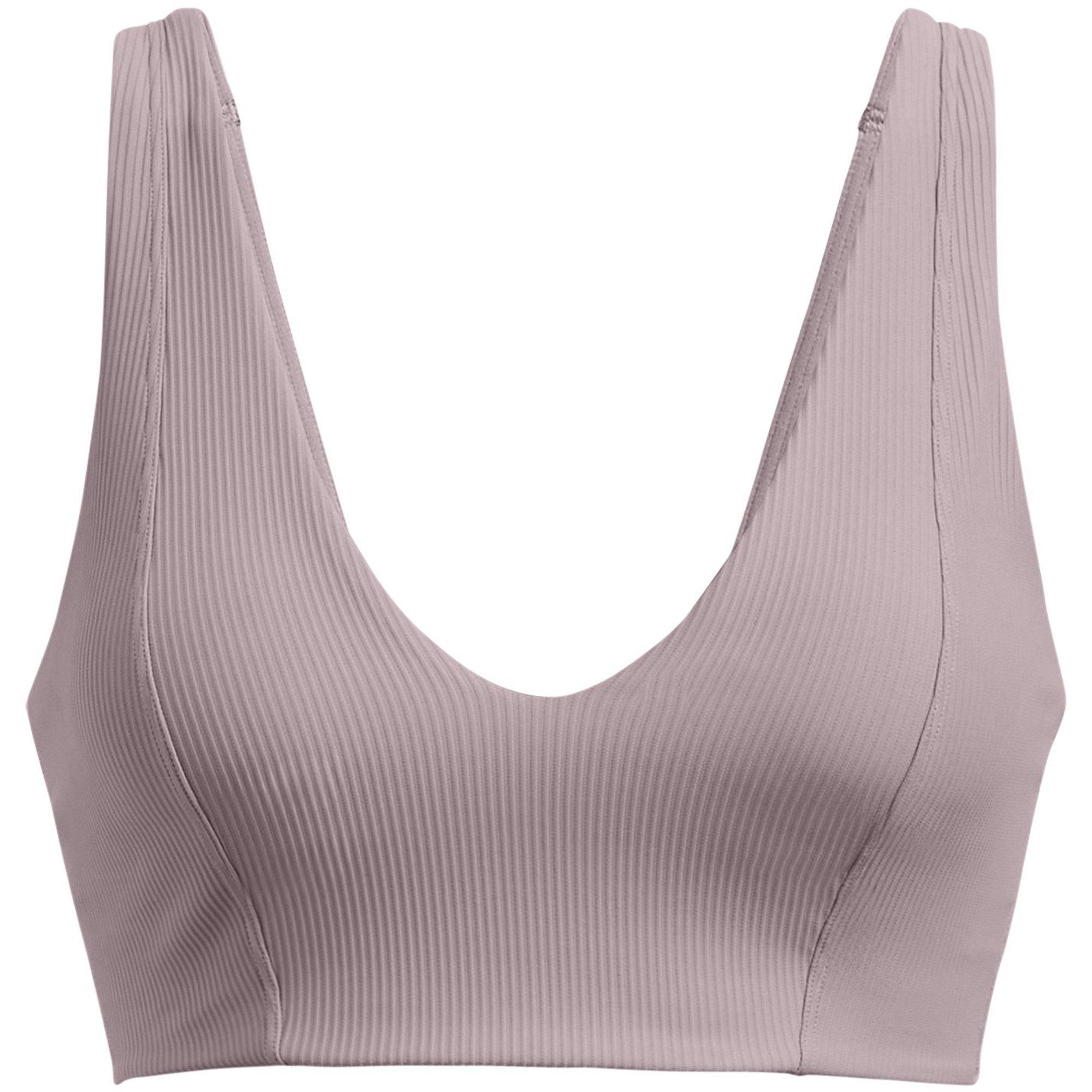 Grey - Under Armour - Women's Rib Low Impact Sports Bra - 1