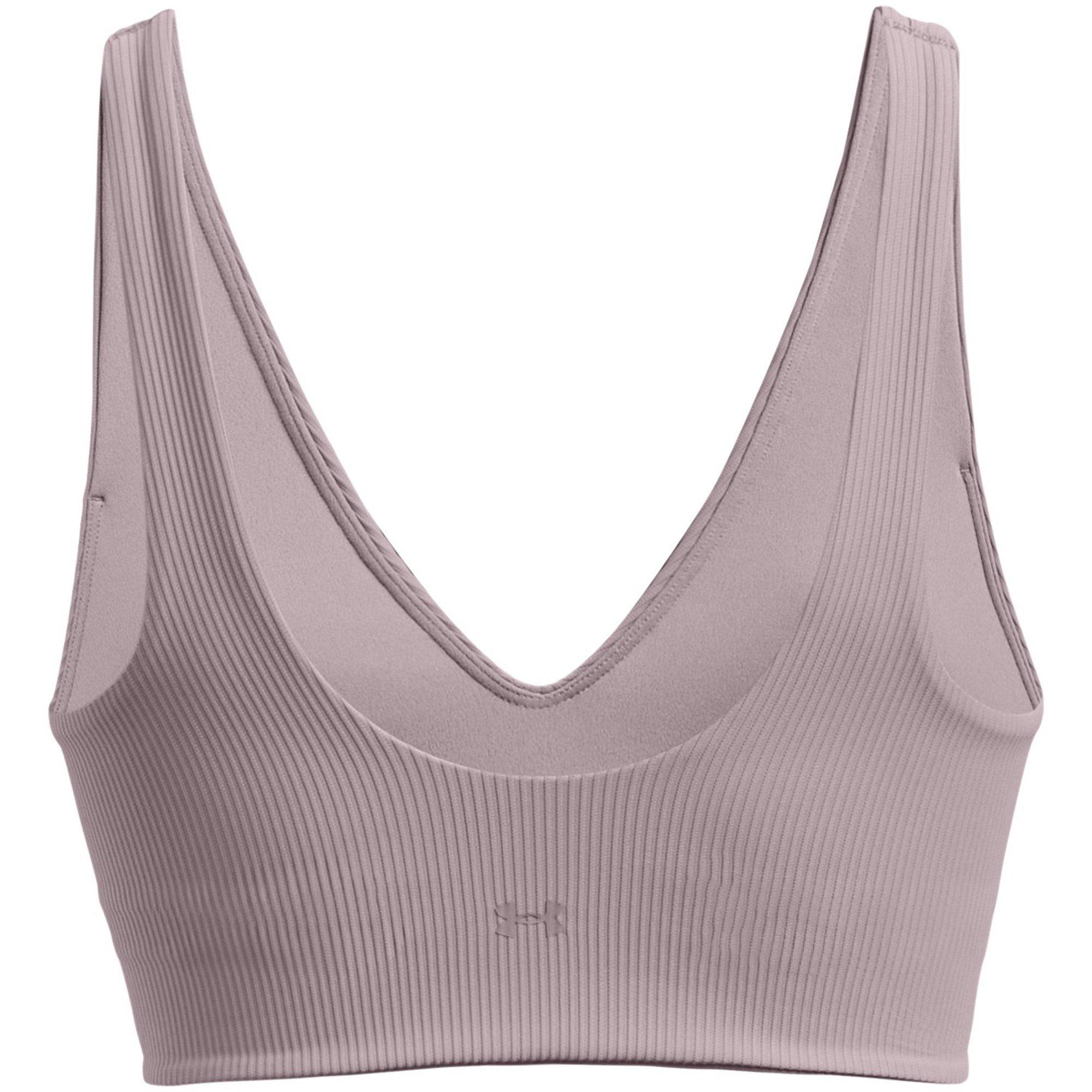 Grey - Under Armour - Rib Low Impact Sports Bra - 2