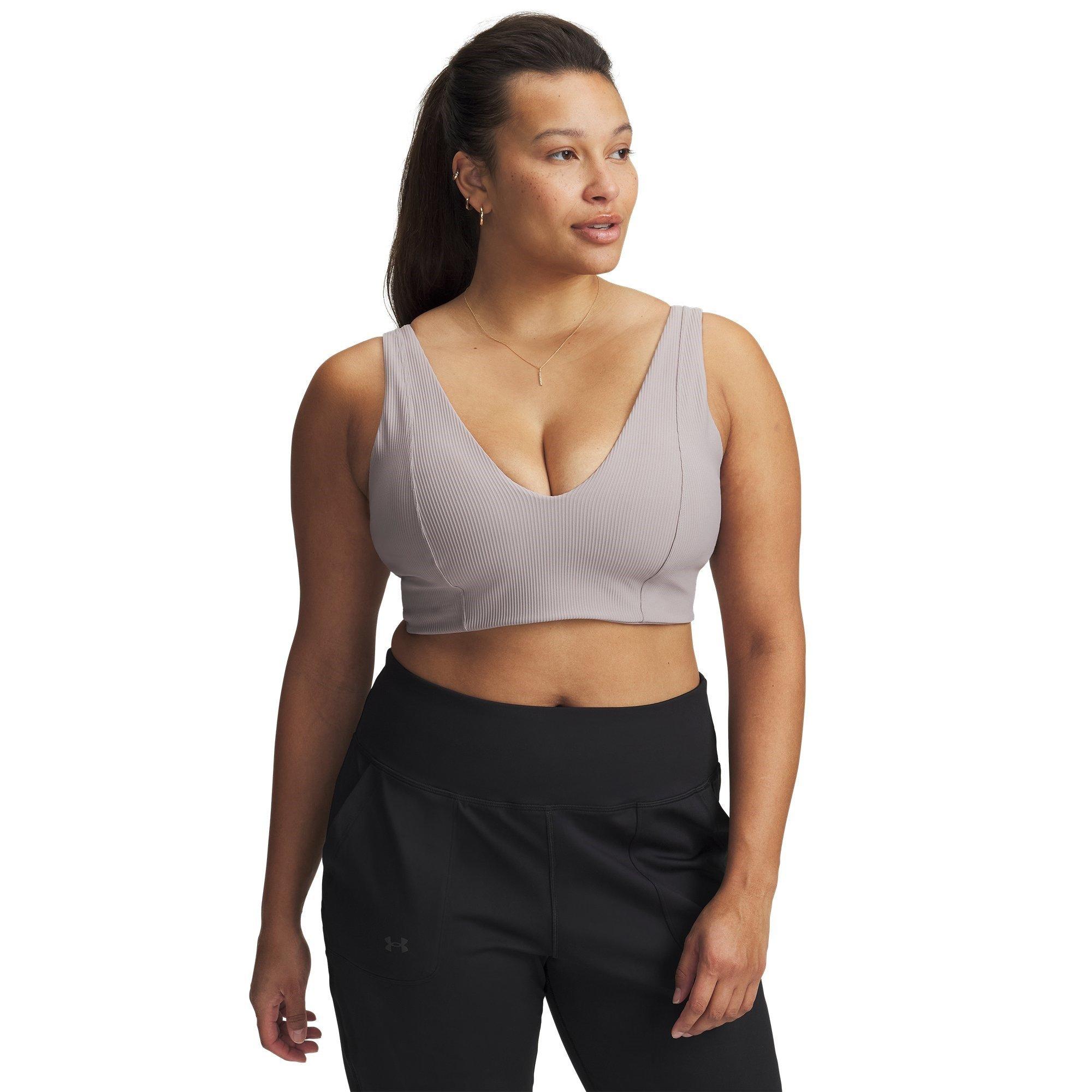 Grey - Under Armour - Rib Low Impact Sports Bra - 11