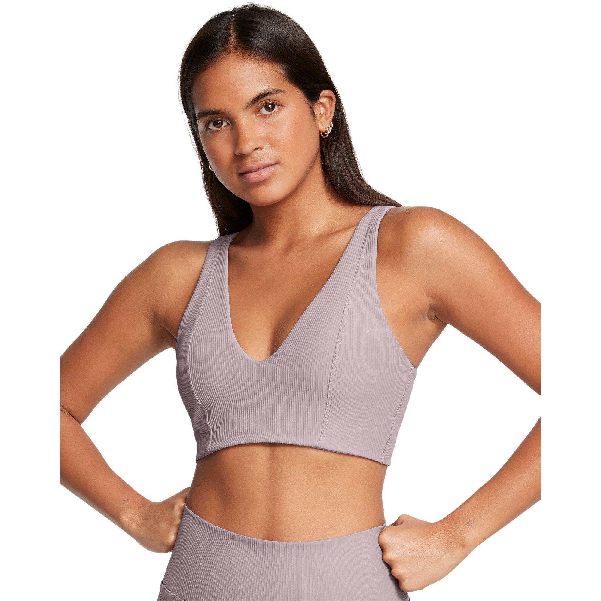 Grey - Under Armour - Rib Low Impact Sports Bra - 3