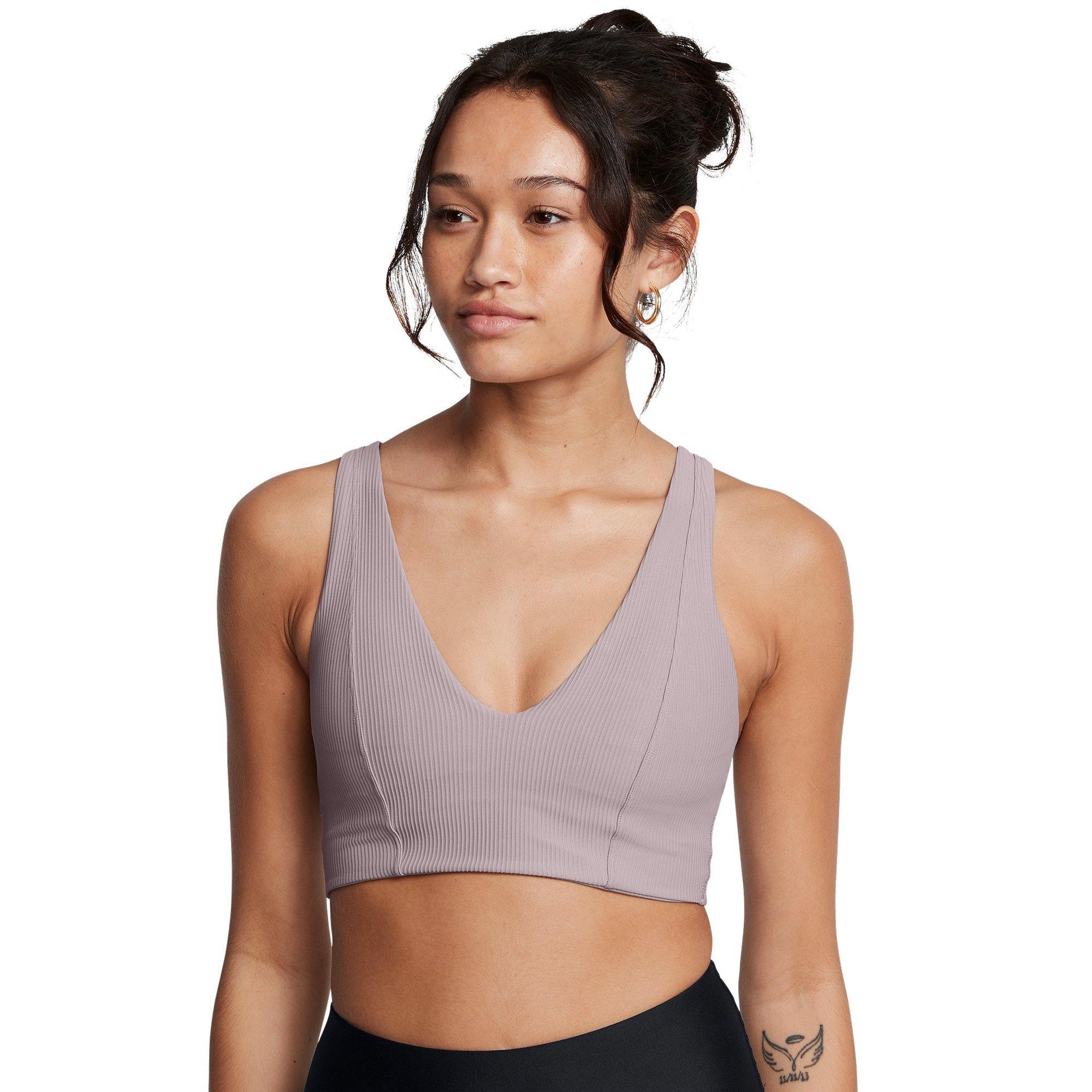 Grey - Under Armour - Rib Low Impact Sports Bra - 5