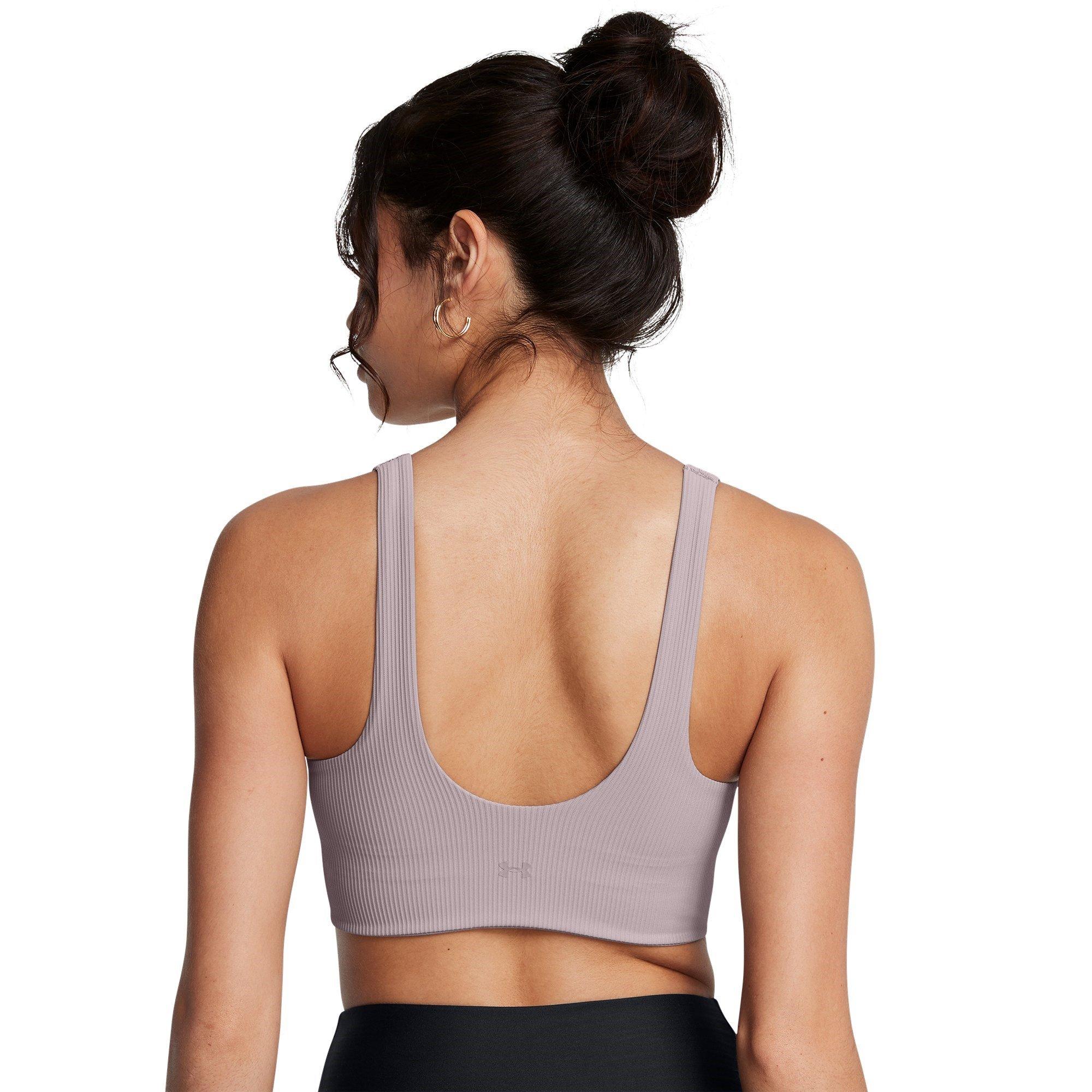 Grey - Under Armour - Rib Low Impact Sports Bra - 6