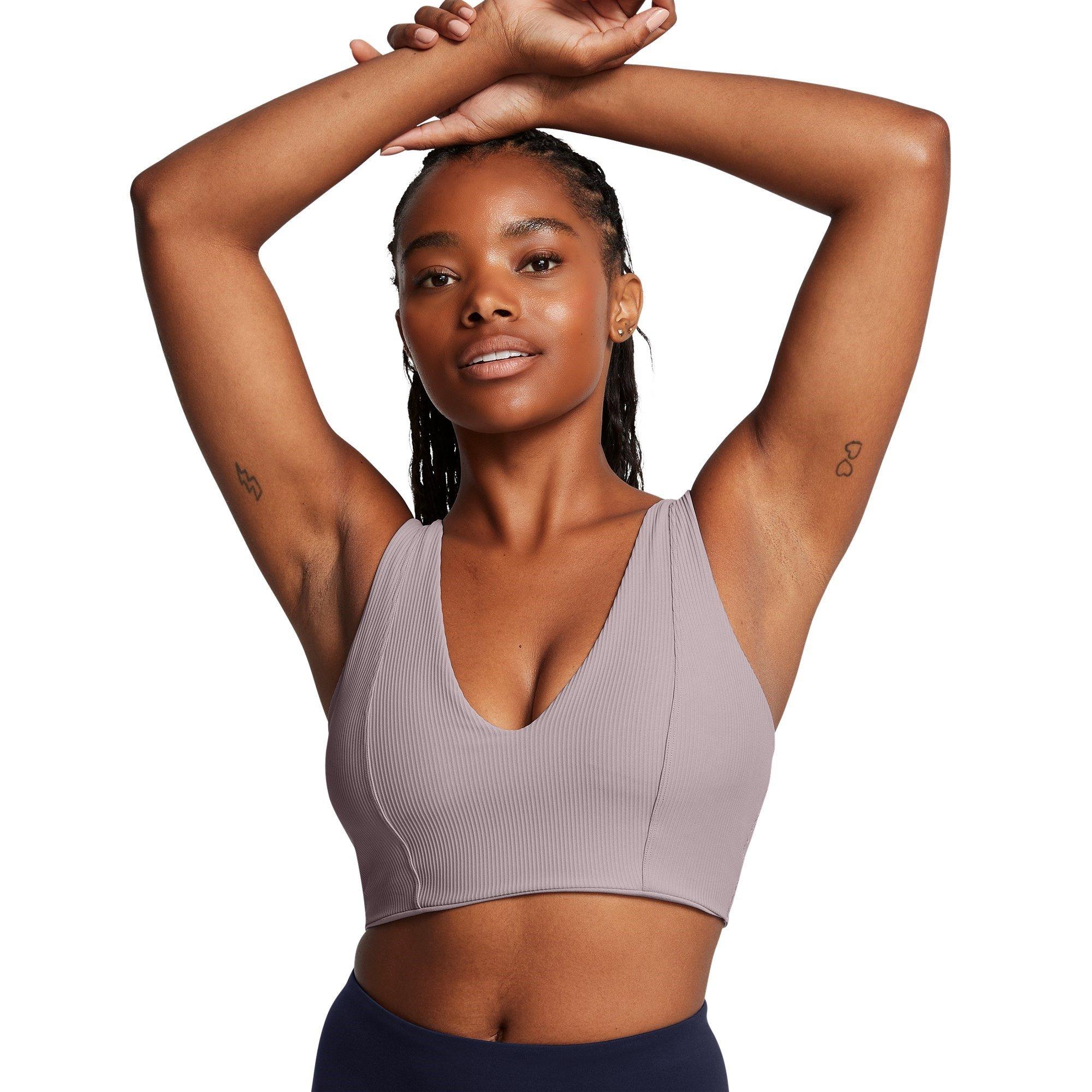 Grey - Under Armour - Rib Low Impact Sports Bra - 7