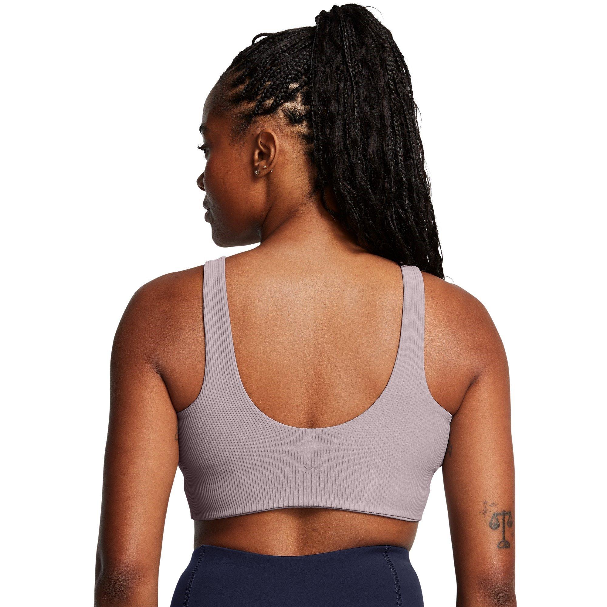 Grey - Under Armour - Rib Low Impact Sports Bra - 8