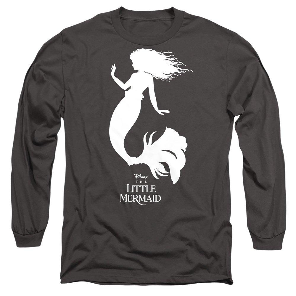Charcoal - Disney - The Little Mermaid Ariel Silhouette Long Sleeve T- - 1