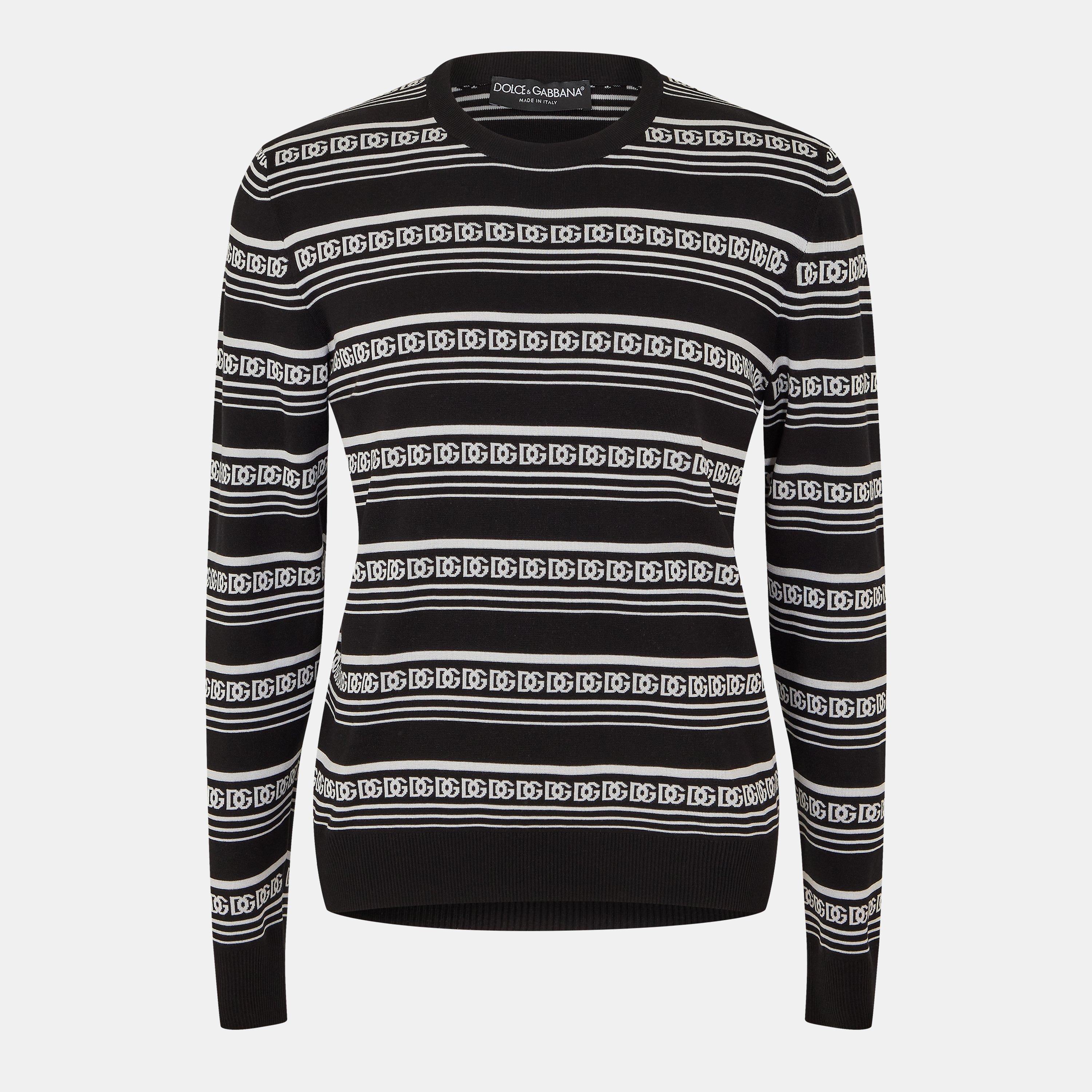 N0004 Nero - Dolce and Gabbana - Men's Navy Blue Crew Neck Jumper - 1