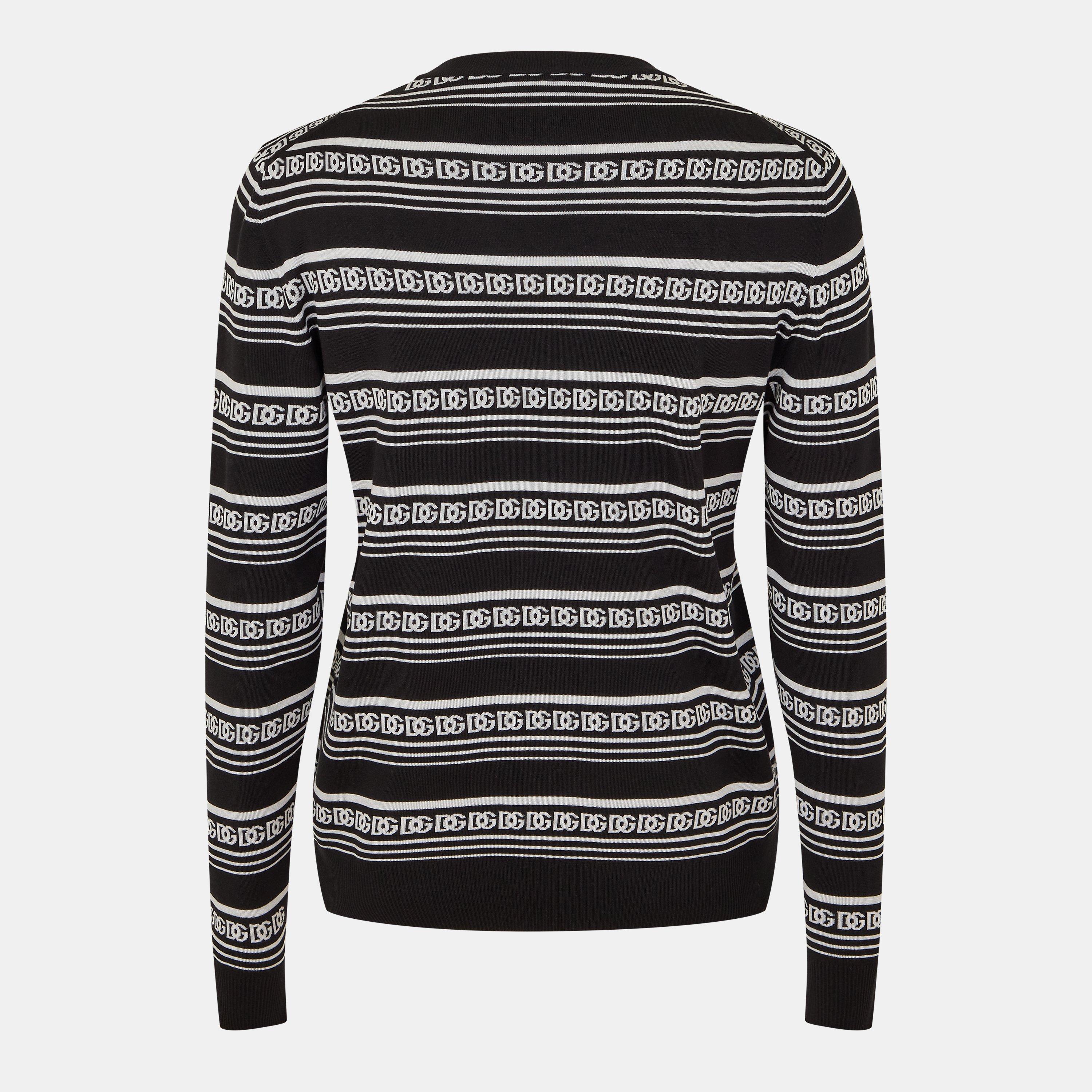 N0004 Nero - Dolce and Gabbana - Men's Navy Blue Crew Neck Jumper - 2