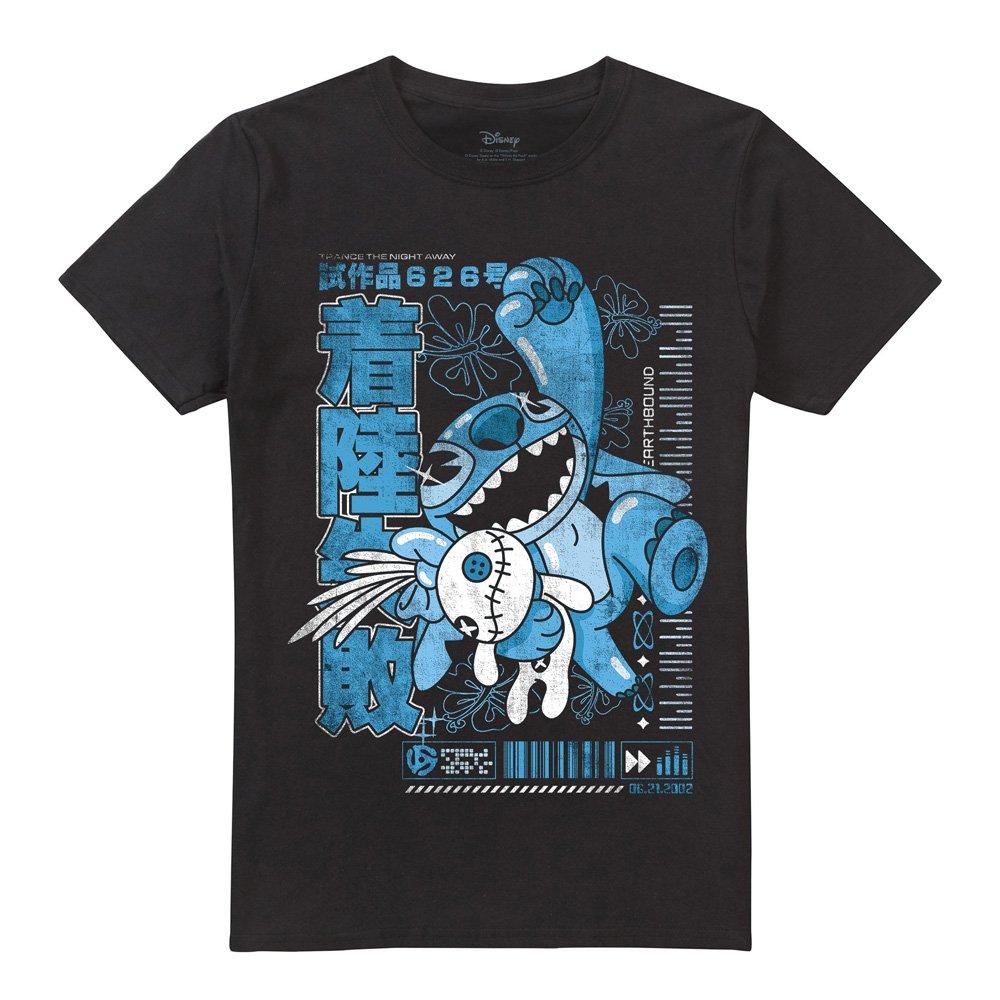 Black - Disney - Lilo And Stitch Manga Jump T-Shirt Black - 4