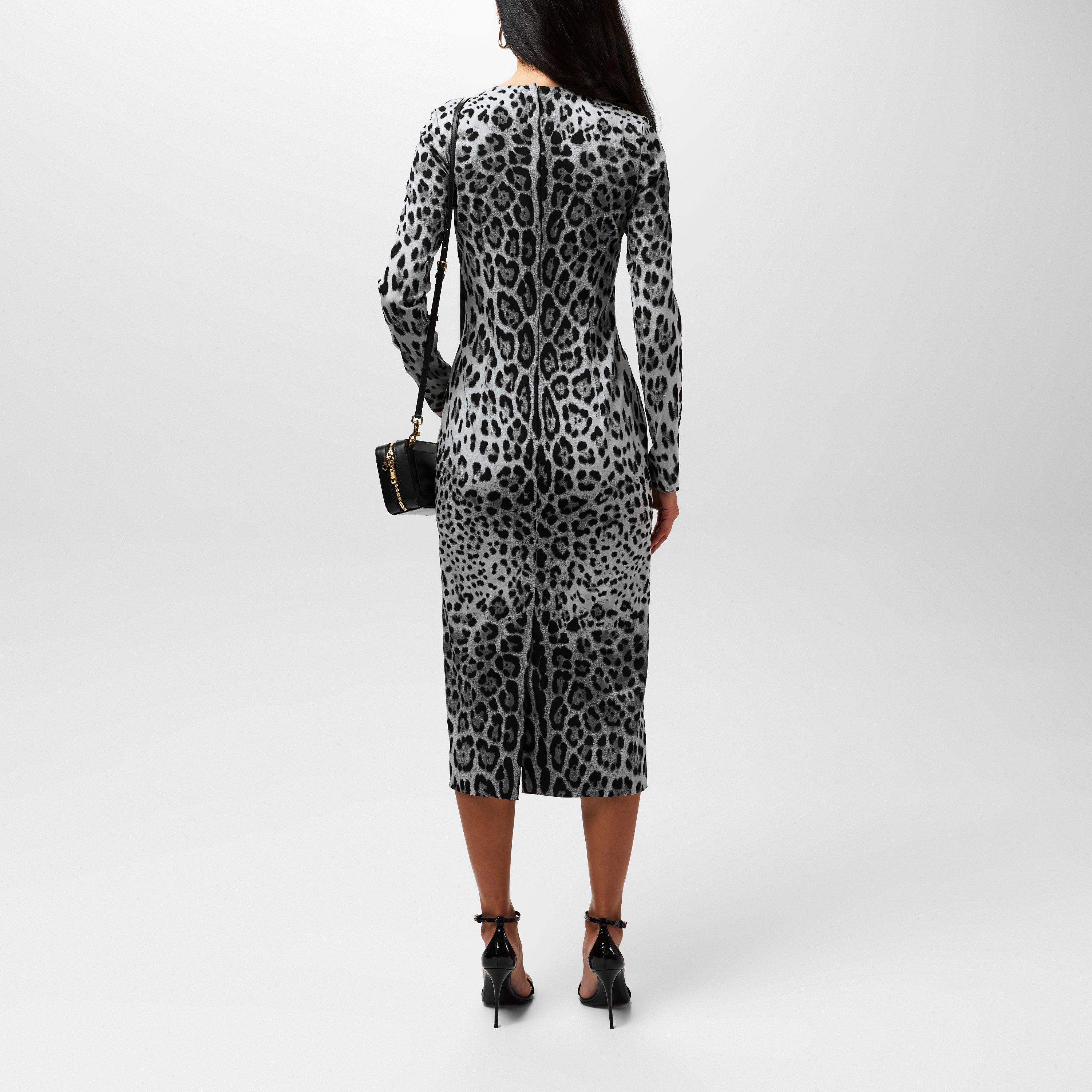 Leo Grigio - Dolce and Gabbana - Silk Printed Midi Dress - 3