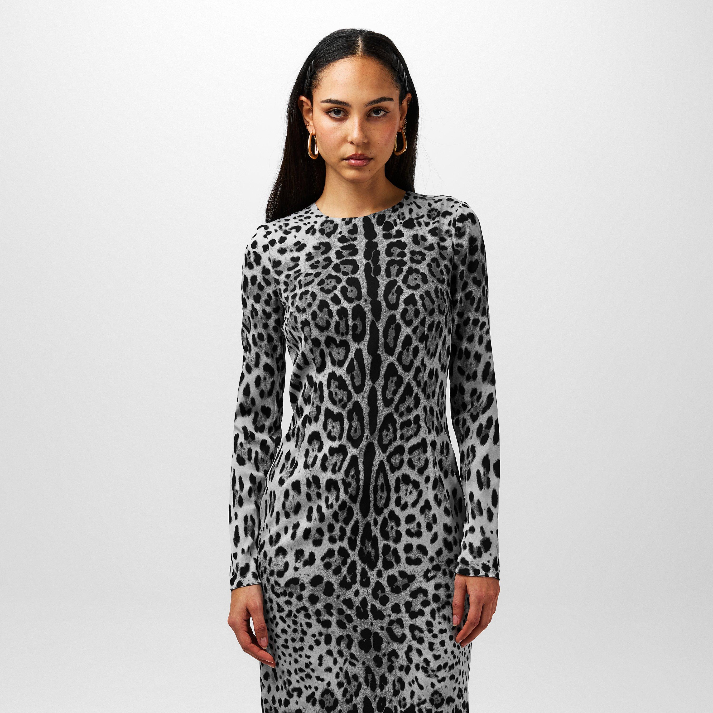 Leo Grigio - Dolce and Gabbana - Silk Printed Midi Dress - 4