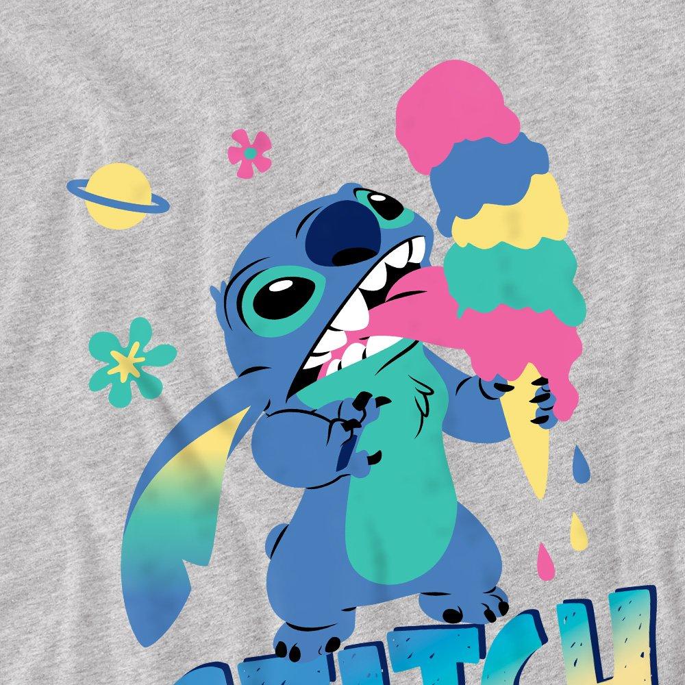Grey - Disney - Lilo & Stitch Gradient Ice Cream Kids T Shirt Ath - 2