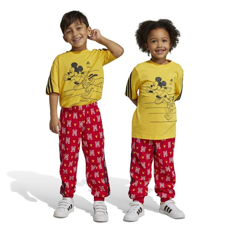 Sca/Wht/Gld - adidas - x Disney Mickey Mouse Joggers Juniors - 3