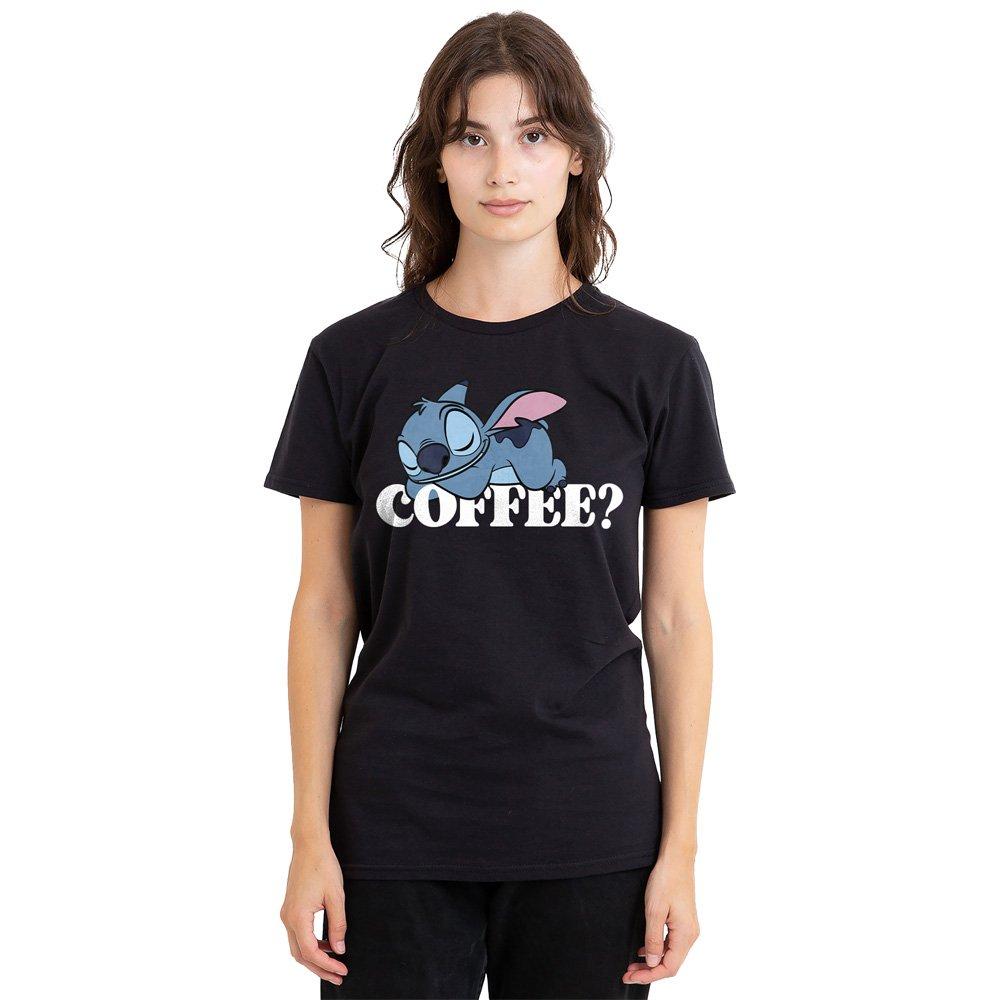 Black - Disney - Lilo And Stitch Coffee? Classic T Shirt Black - 1