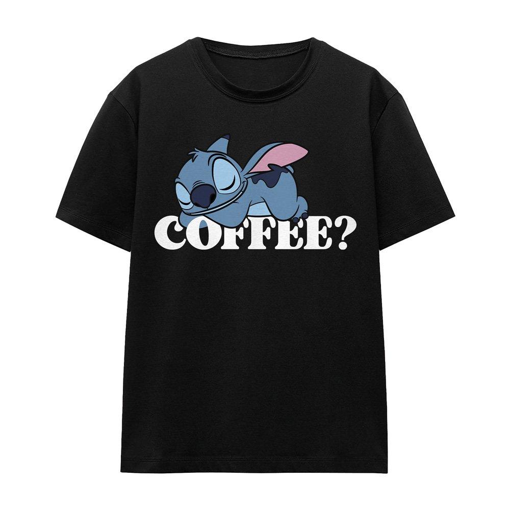Black - Disney - Lilo And Stitch Coffee? Classic T Shirt Black - 4