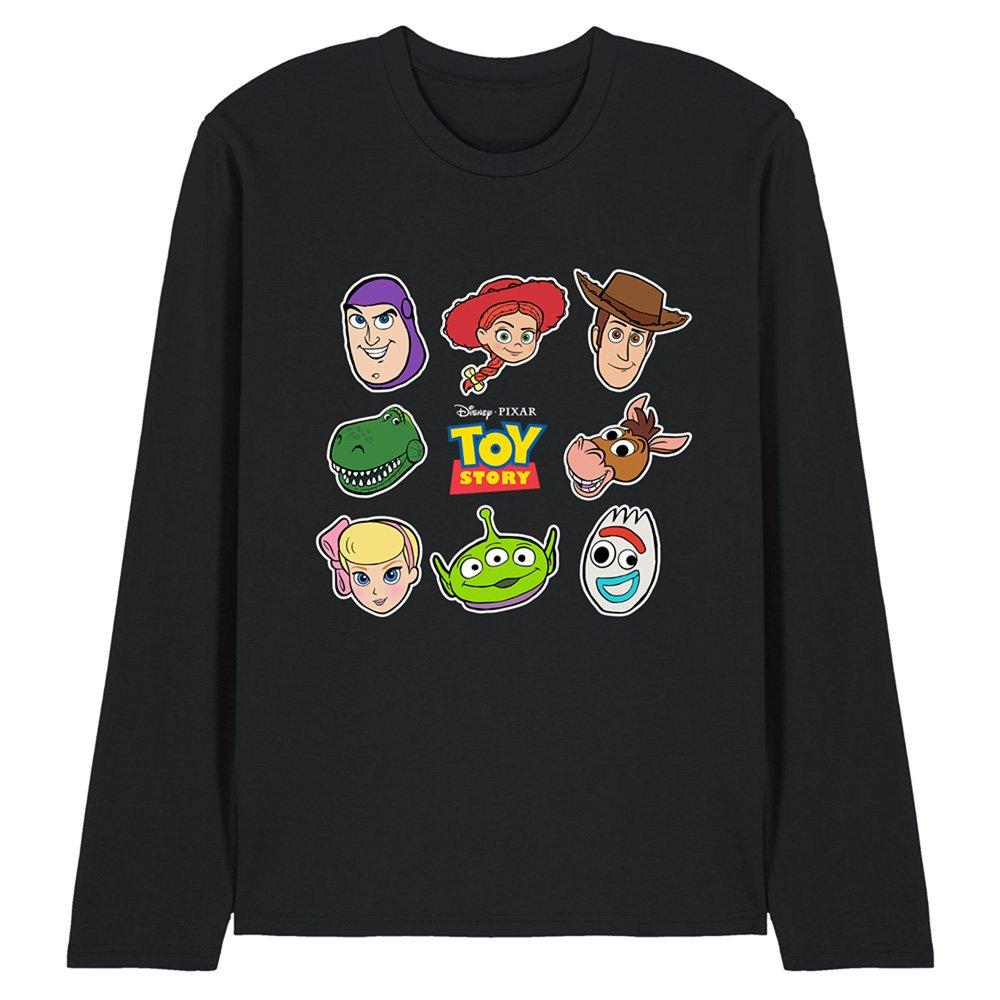 Black - Disney - Toy Story Character Face Cutouts Long Sleeve T-Shi - 1
