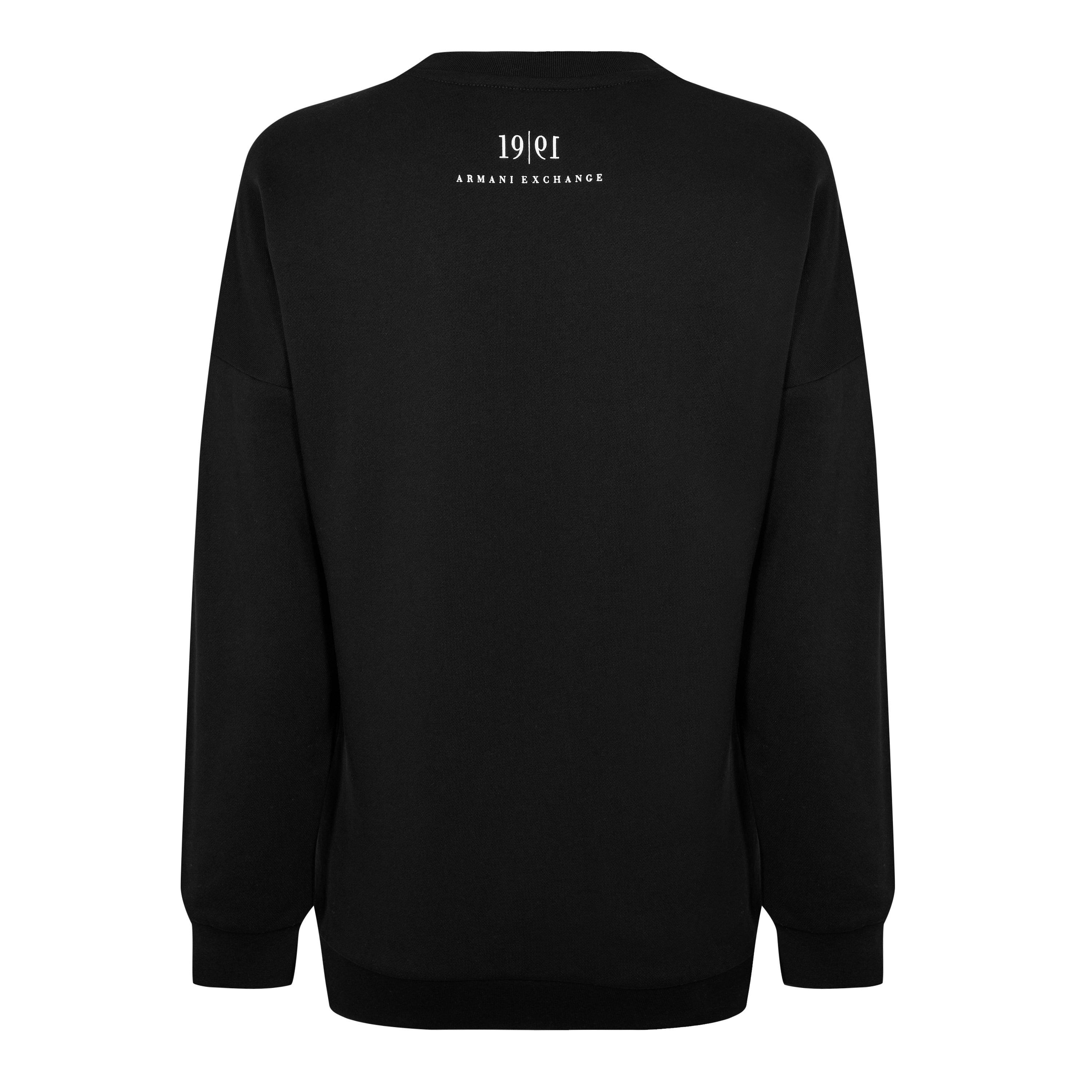 Black - Armani Exchange - Women's Crew Neck Jumper - 5