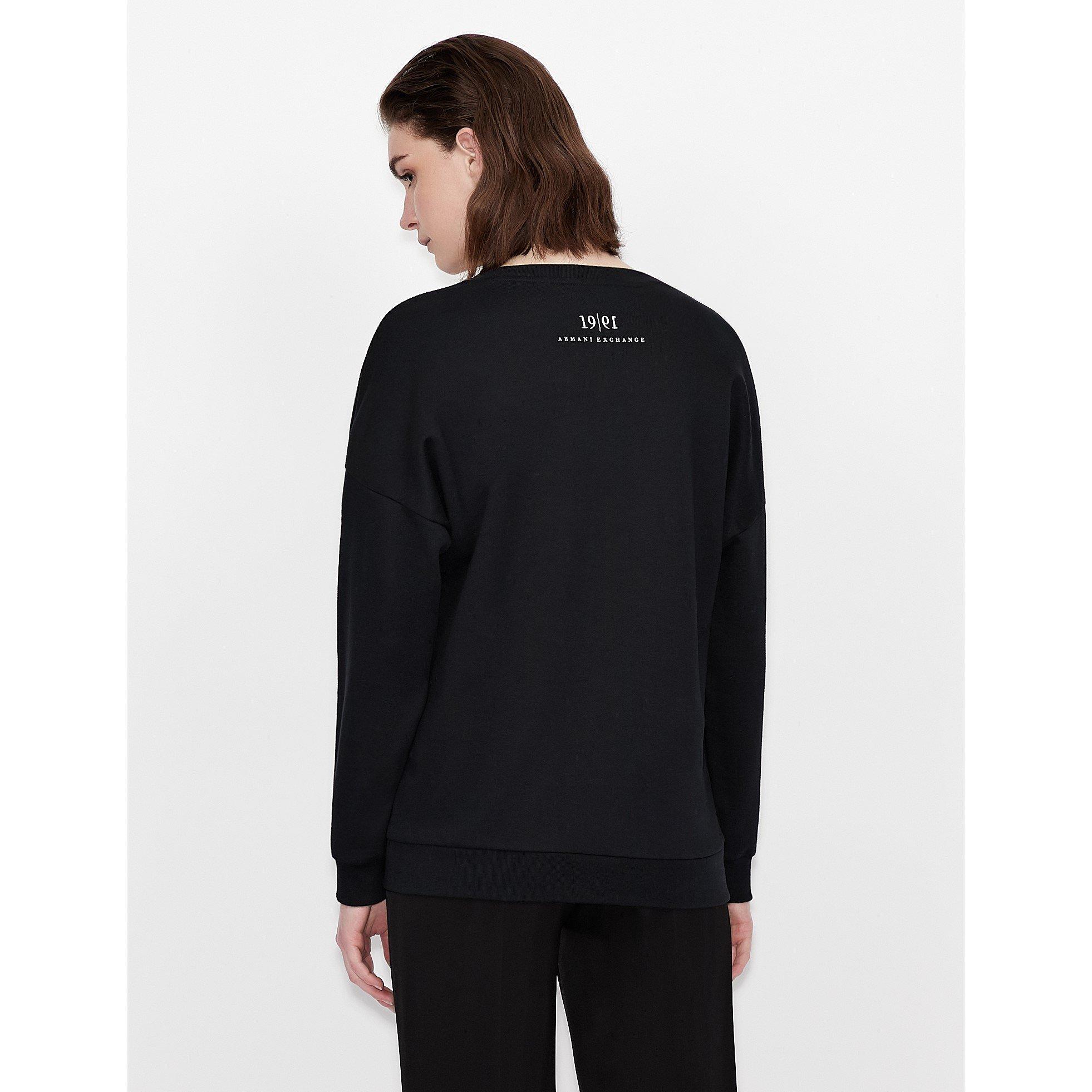 Black - Armani Exchange - Women's Crew Neck Jumper - 2