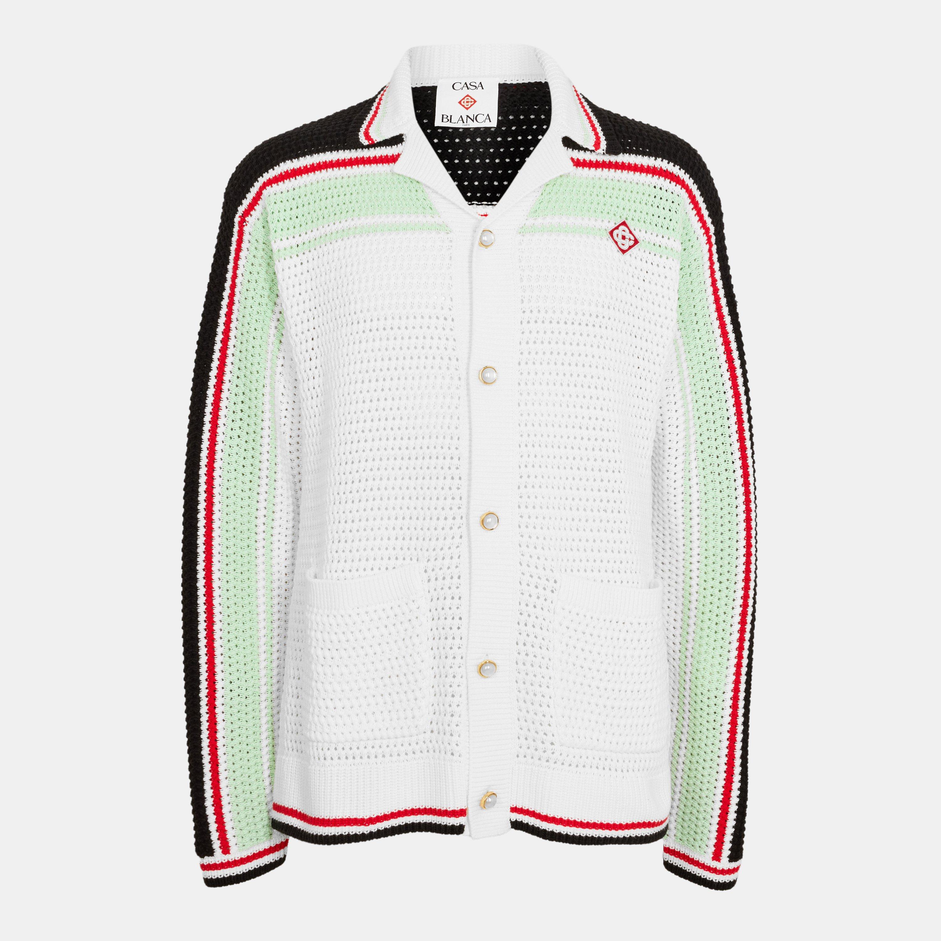 White - Casablanca - Tennis Crochet Shacket - 1