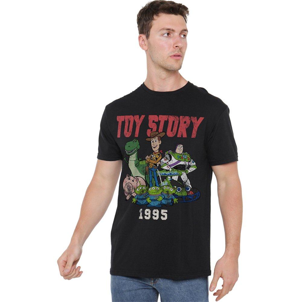 Black - Disney - Toy Story 1995 Retro T-Shirt Black - 1