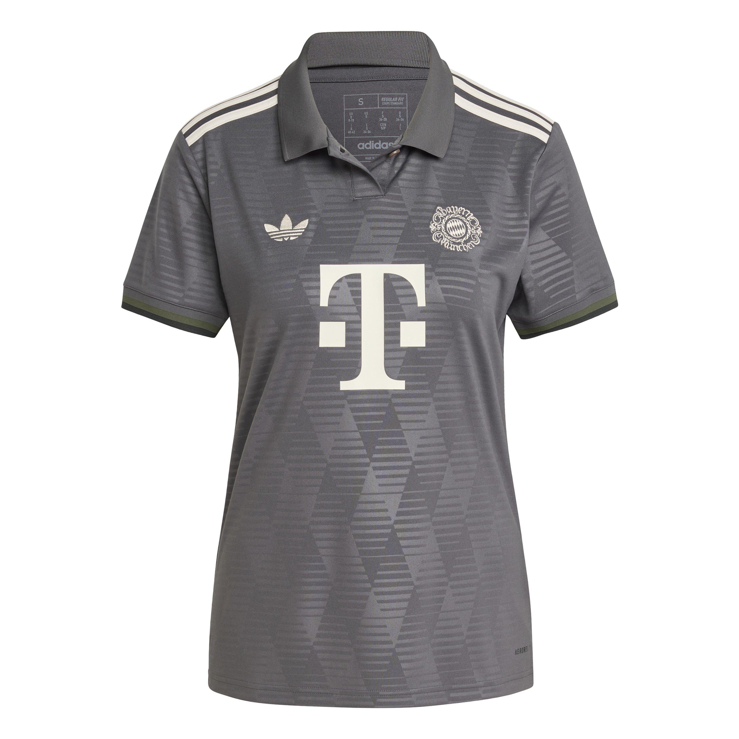 Adidas Women's Fcb Wiesn Jsy W T-Shirt - Grey Six - 12 (M)