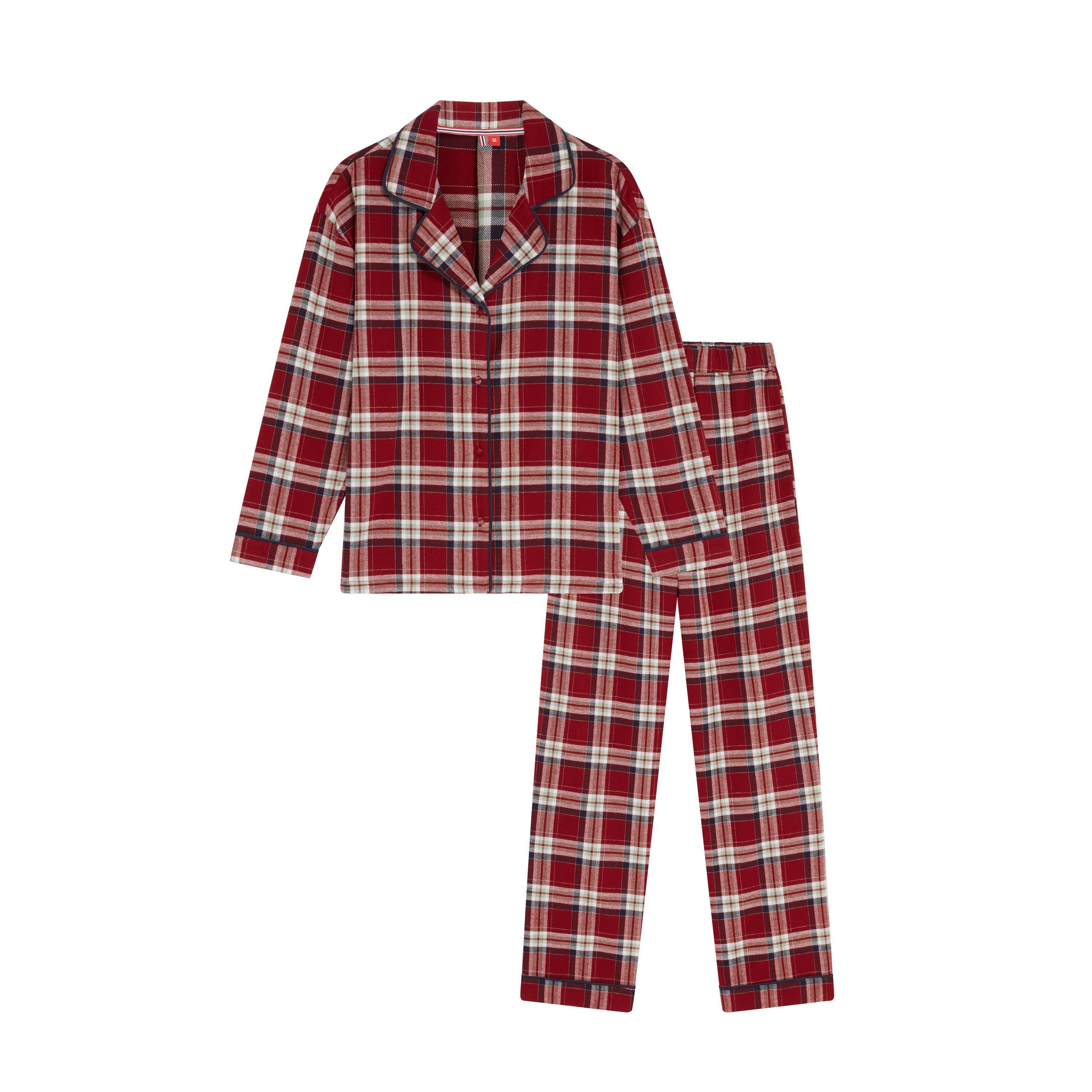Merlot check - Hunter - Flannel Pyjama Set Womens - 1
