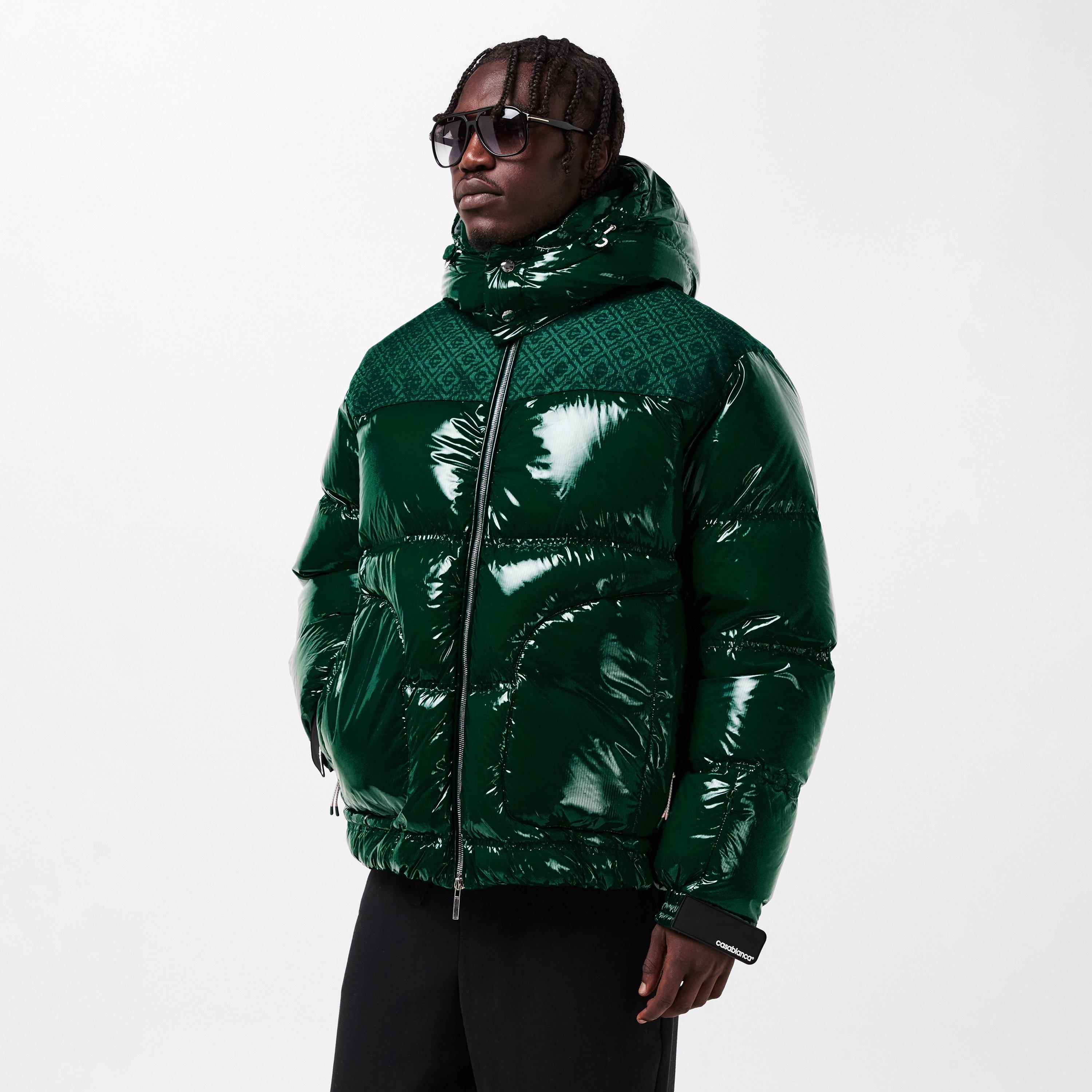 Green - Casablanca - Men's Casa Mono Quilted Medium Puffer Jacket - 3