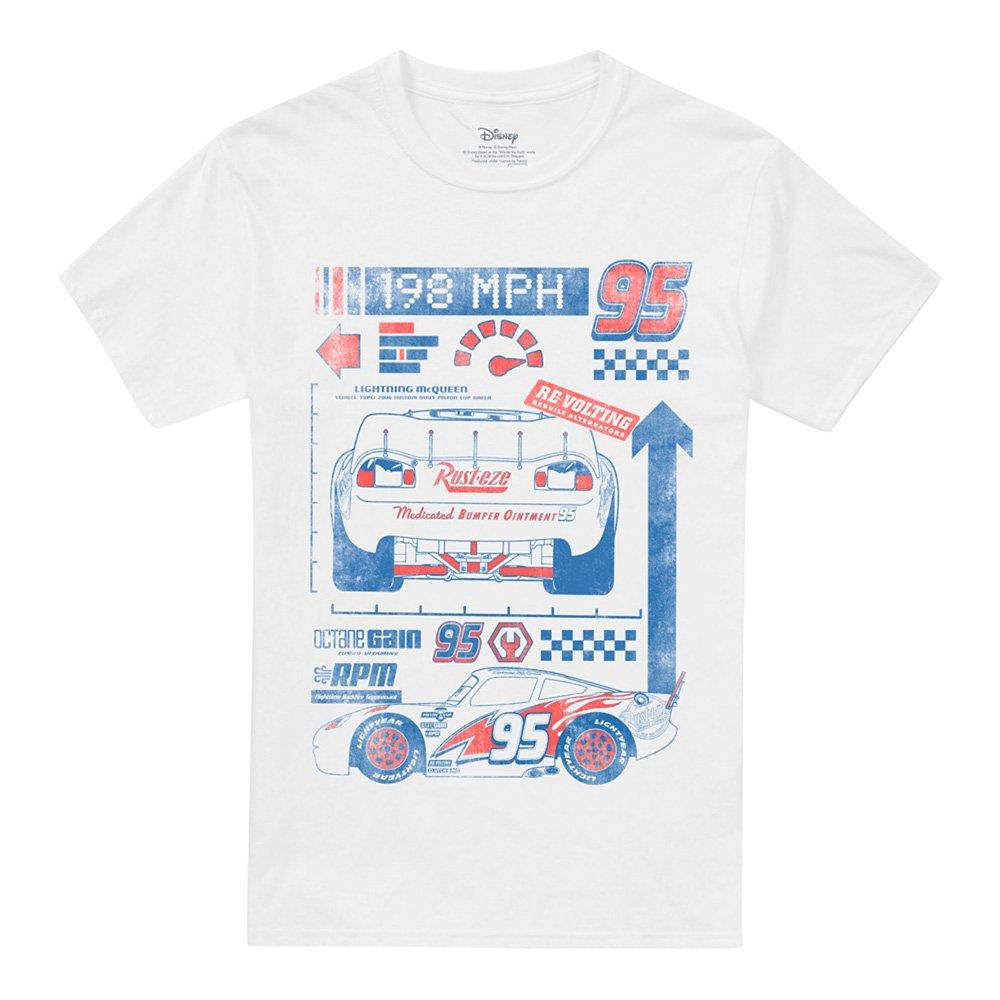 White - Disney - Cars Lightning McQueen 198 T-Shirt White - 4