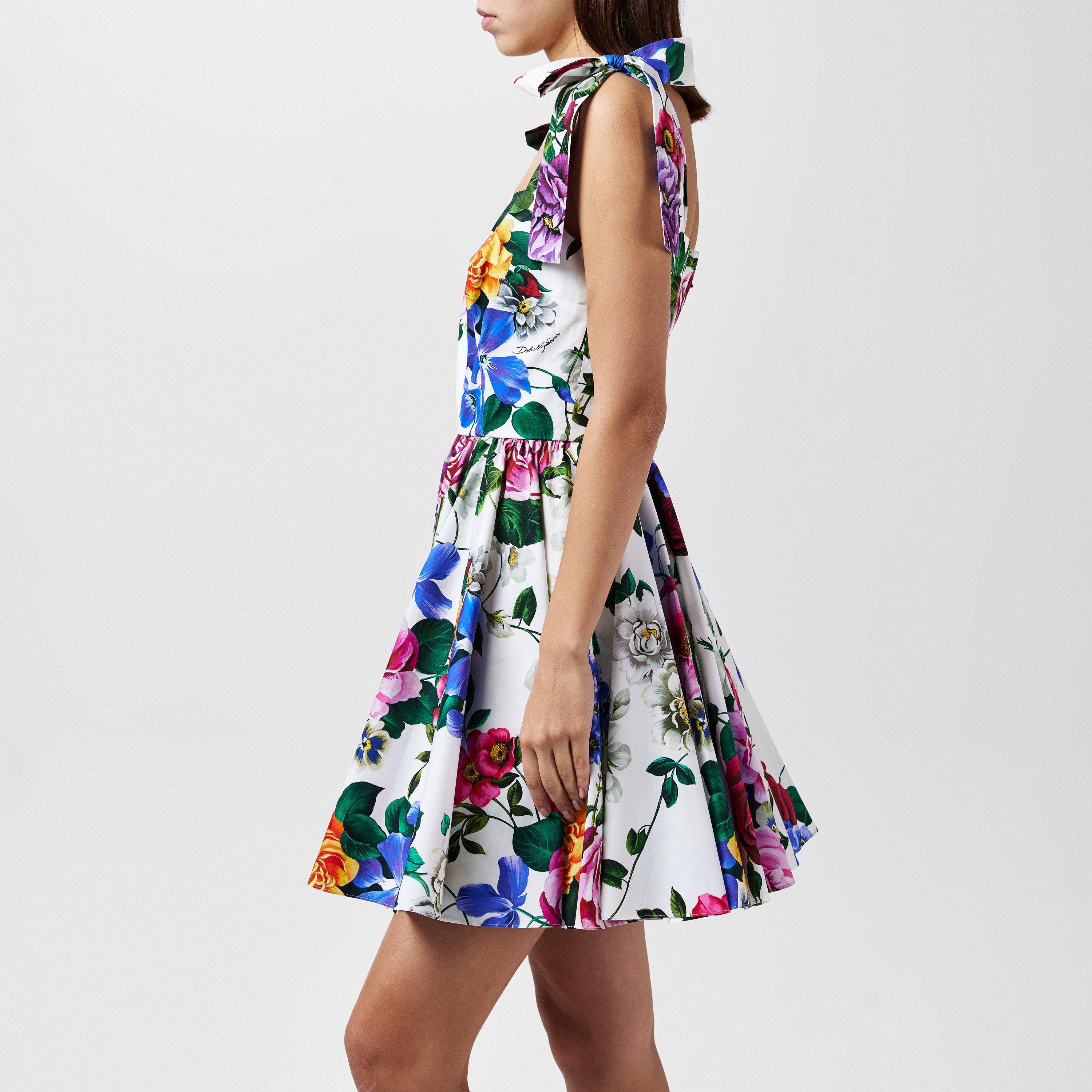 Fiori - Dolce and Gabbana - Women's Floral Cotton Dress - 2