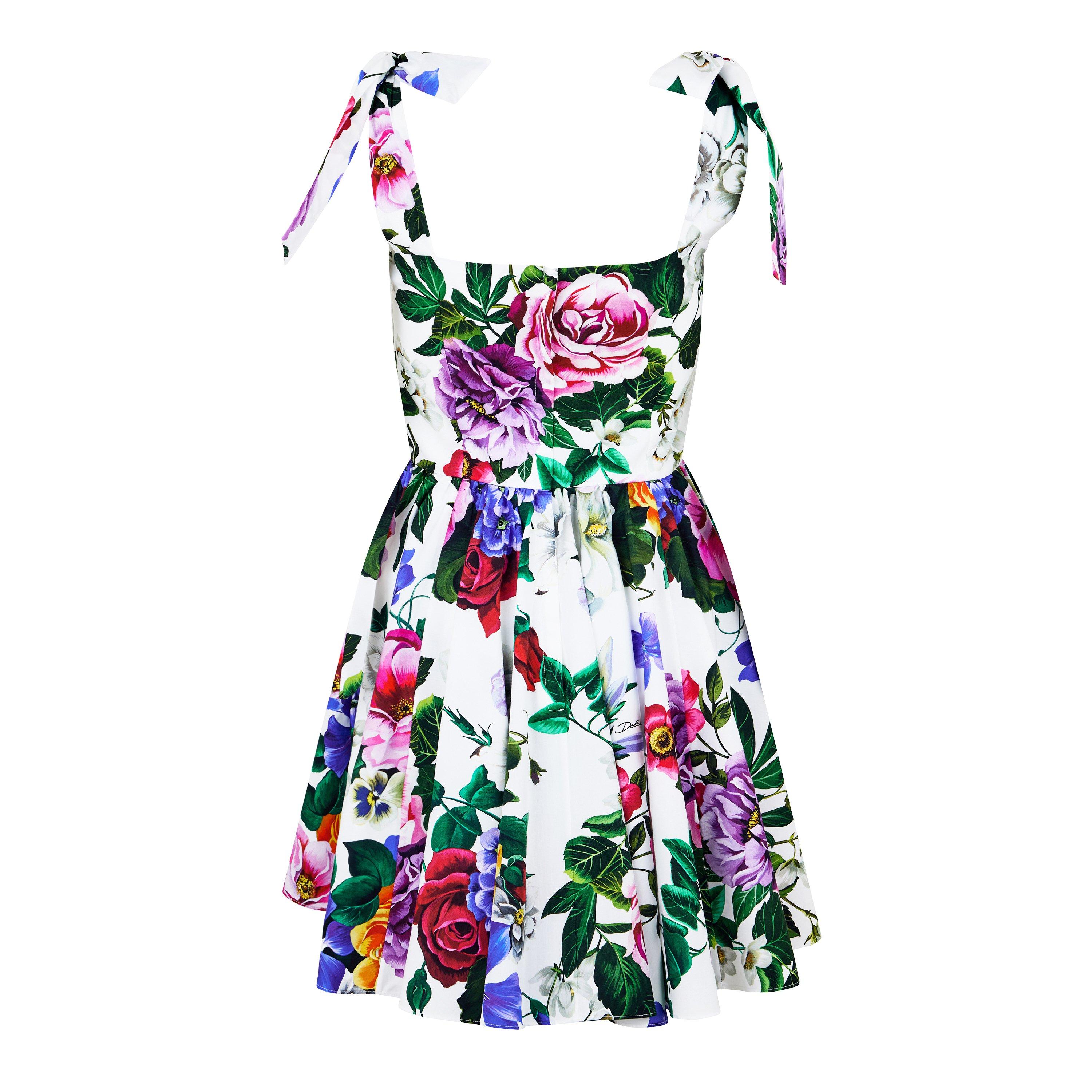 Fiori - Dolce and Gabbana - Women's Floral Cotton Dress - 6