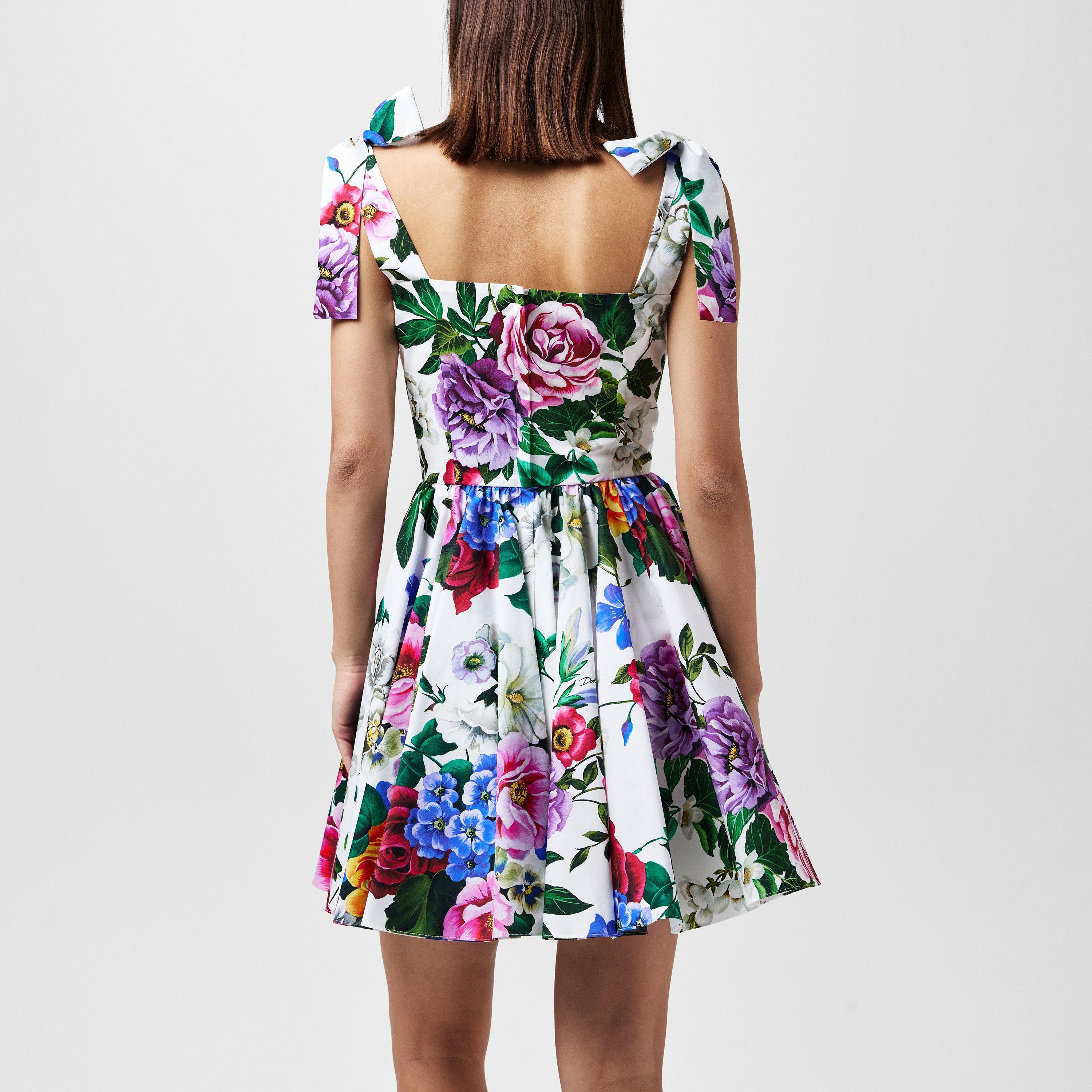 Fiori - Dolce and Gabbana - Women's Floral Cotton Dress - 3