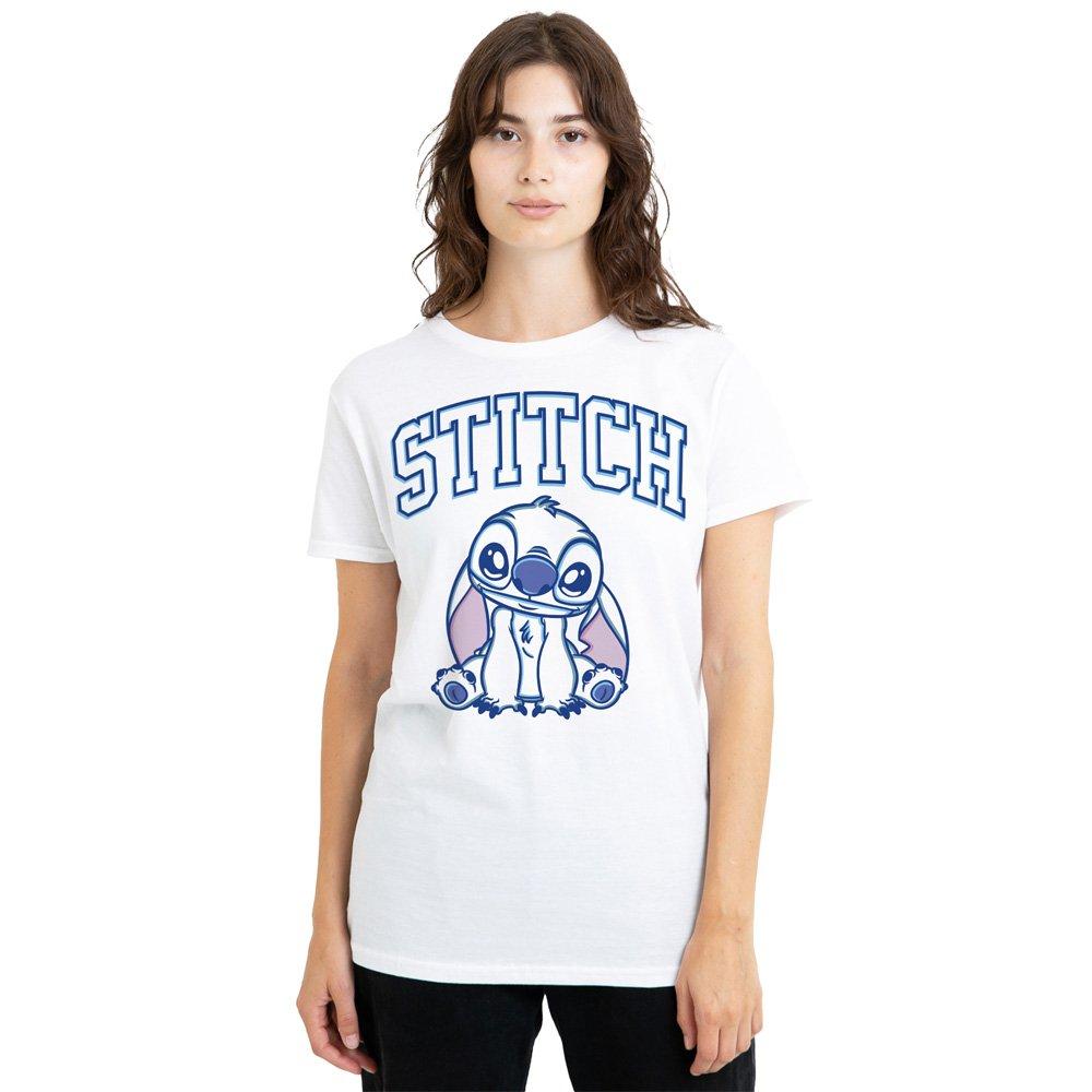 White - Disney - Lilo And Stitch Brush Stroke Collegiate Classic T - 1
