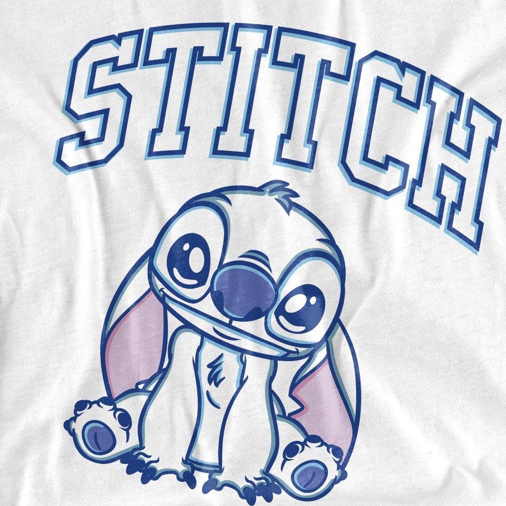 White - Disney - Lilo And Stitch Brush Stroke Collegiate Classic T - 2
