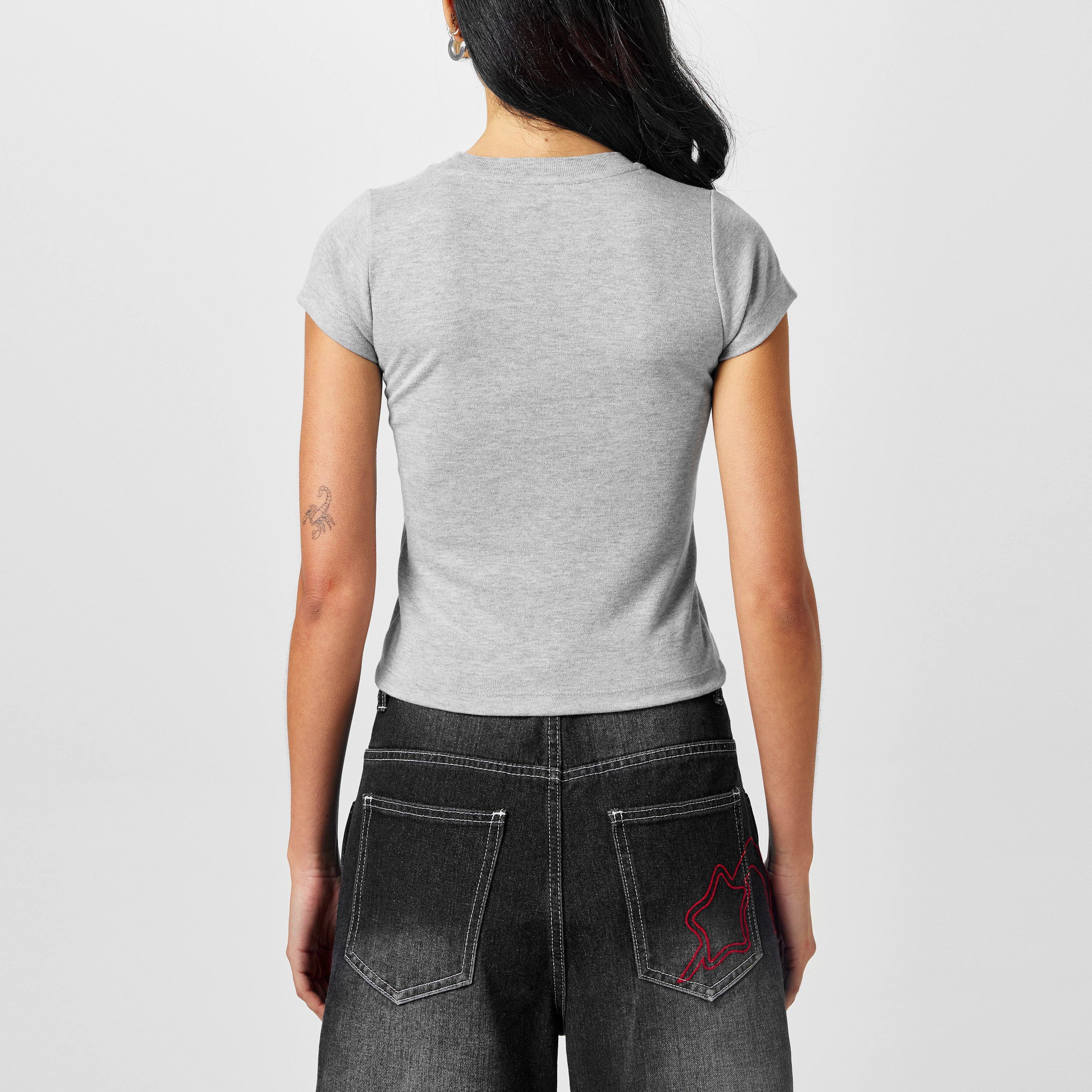 What The - FCUK - Women's Slogan Baby Tee - 3