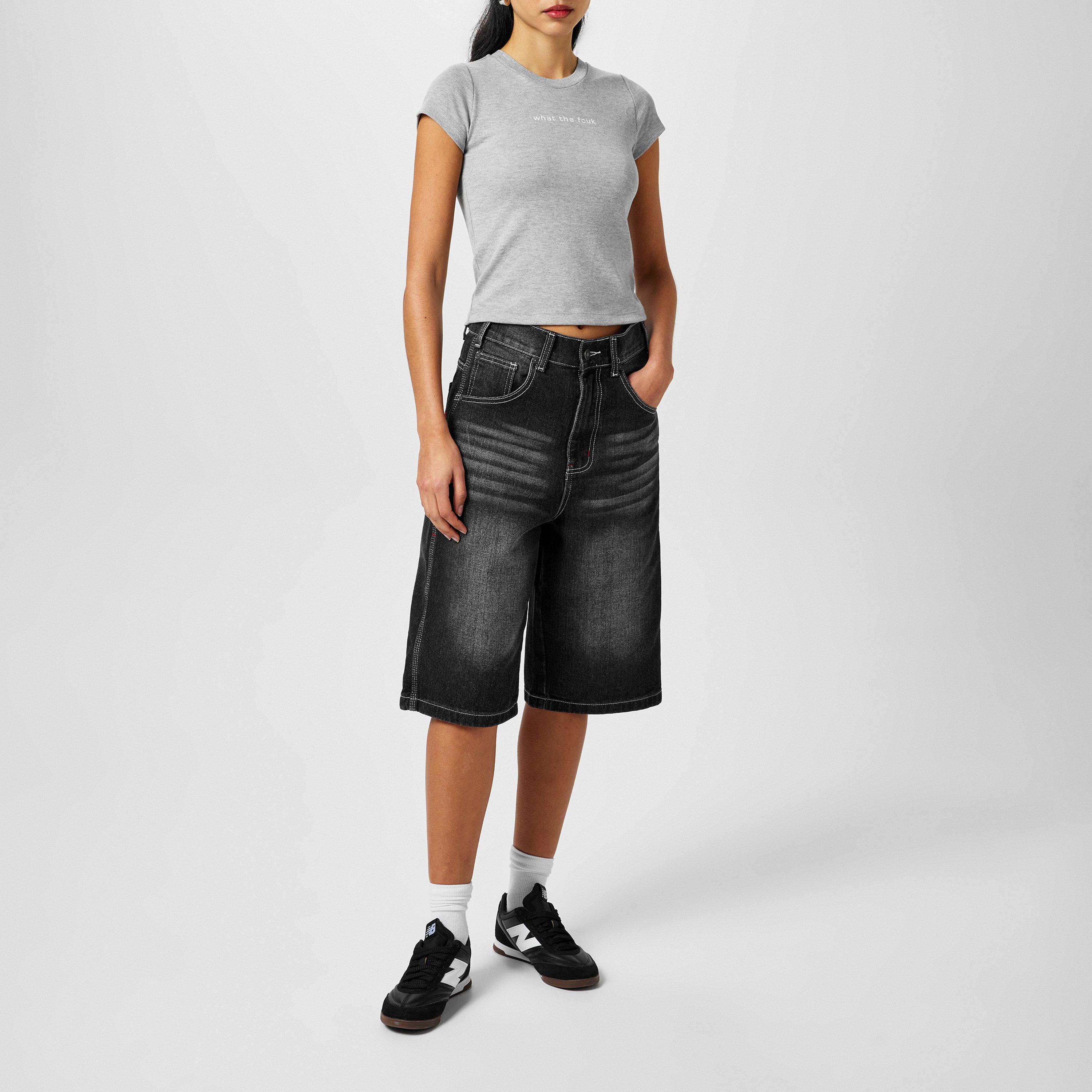 What The - FCUK - Women's Slogan Baby Tee - 4