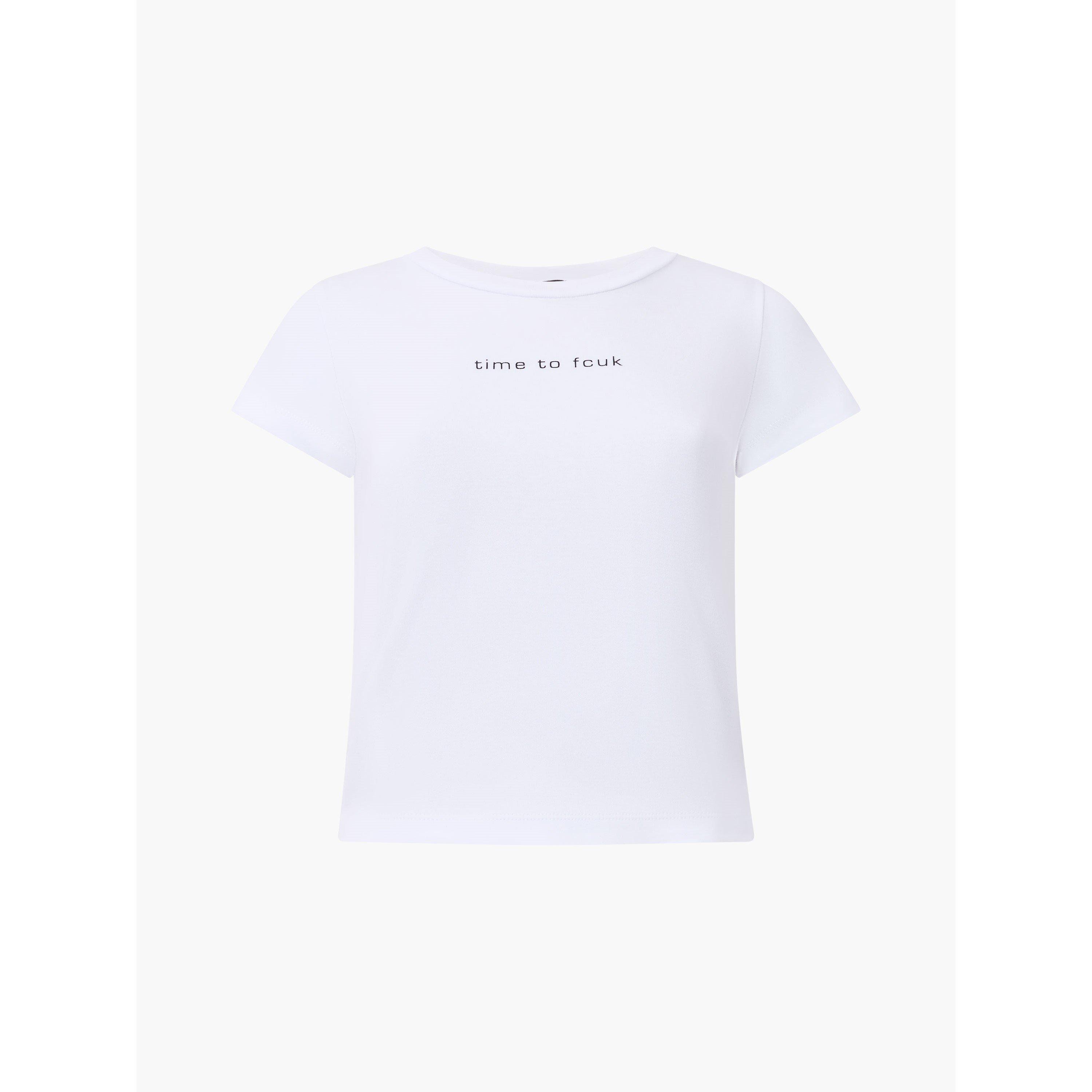 TIME TO FCUK - FCUK - Women's Slogan Baby Tee - 5