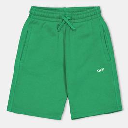 Off White Kids Fleece Shorts