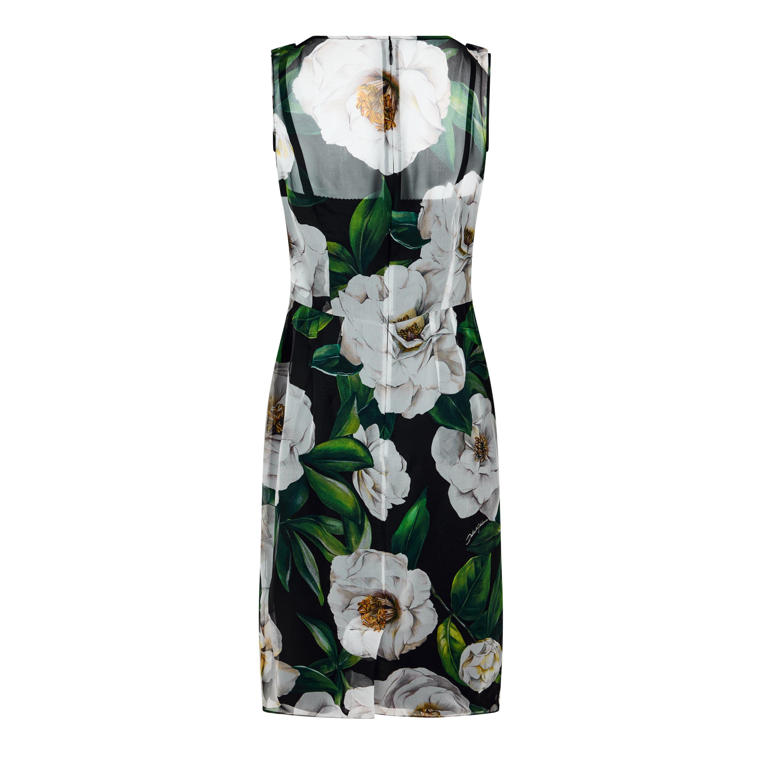 Gardenia - Dolce and Gabbana - Women's Floral A-Line Dress - 2