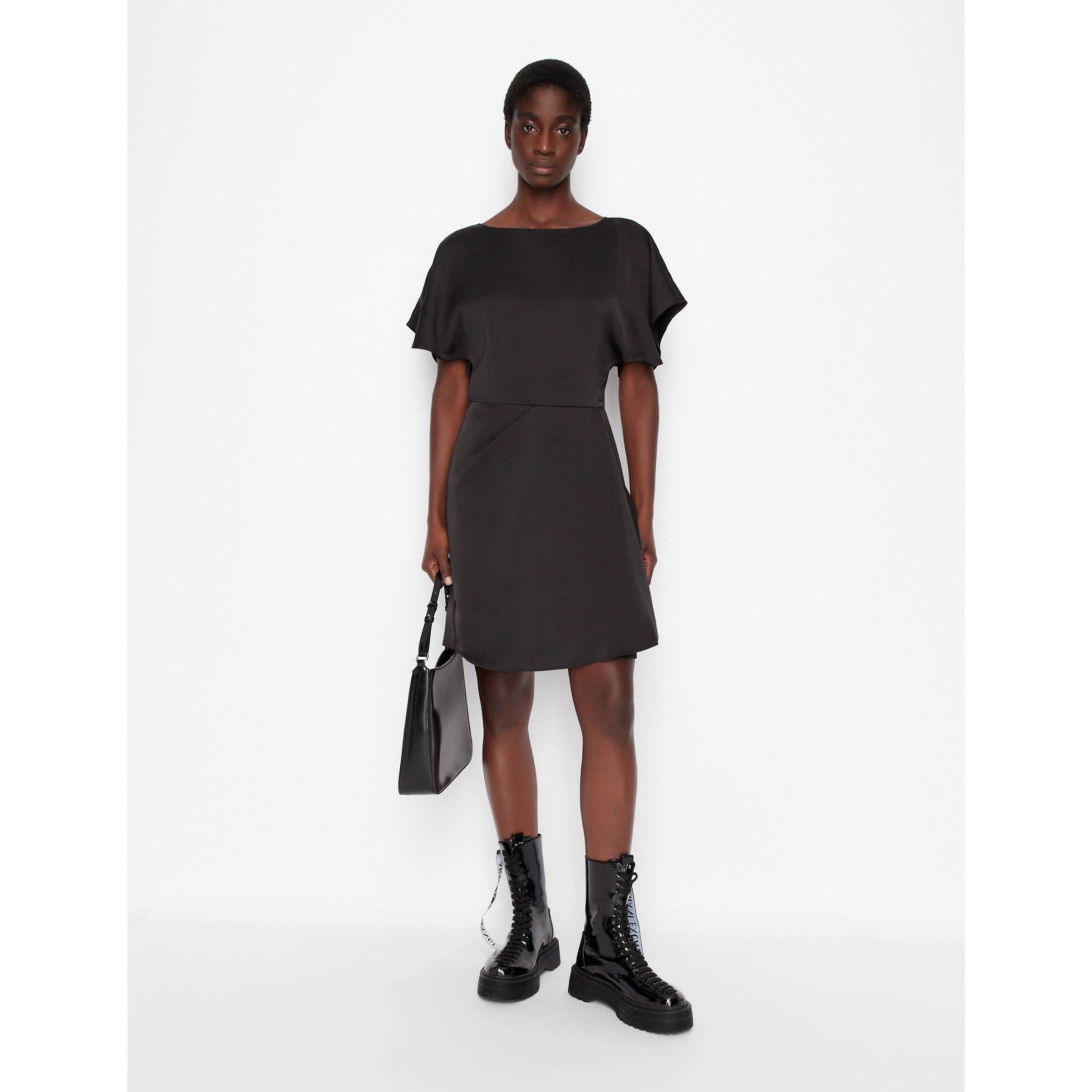 Black - Armani Exchange - Women's Short-Sleeve Mini Dress - 1
