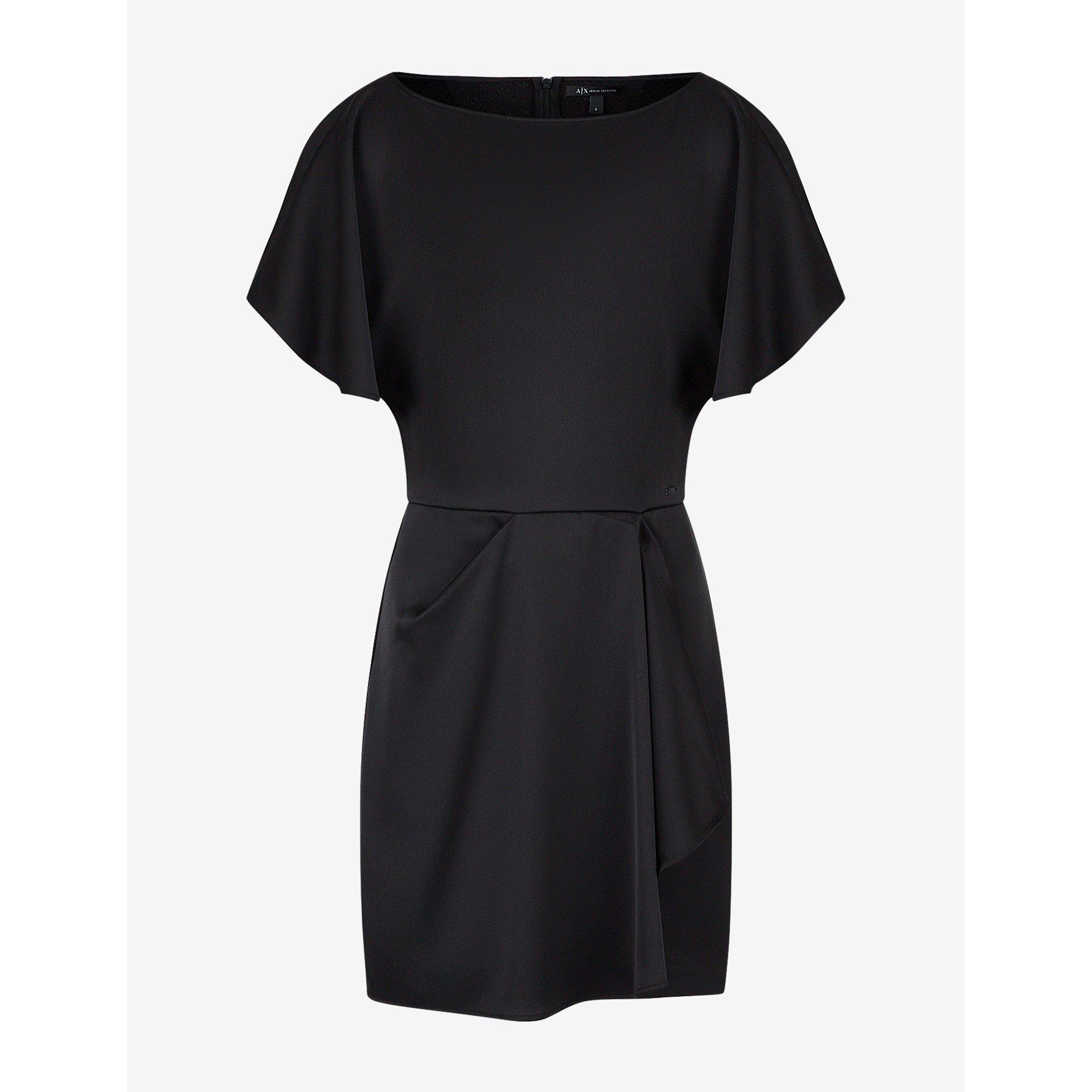 Black - Armani Exchange - Women's Short-Sleeve Mini Dress - 6