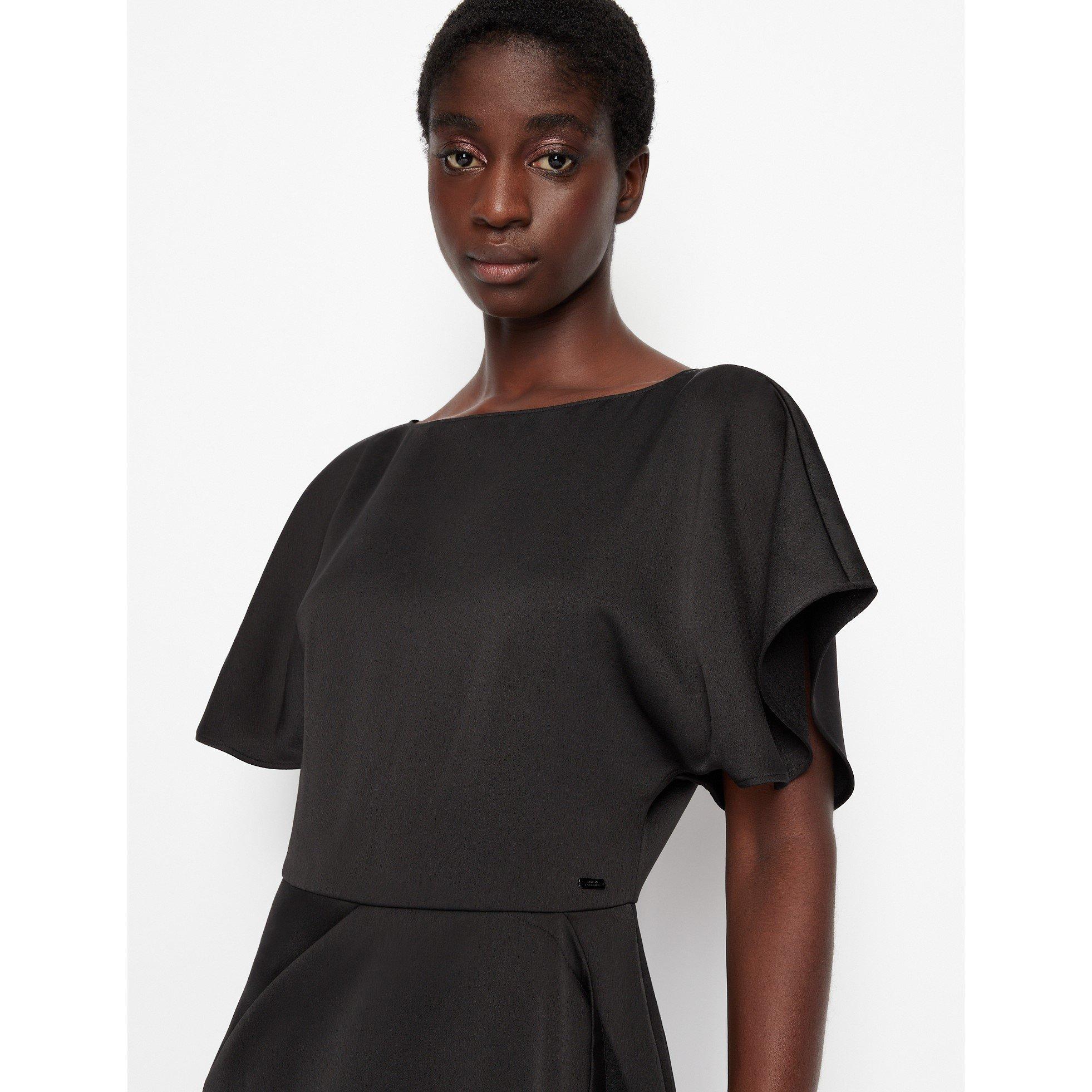 Black - Armani Exchange - Women's Short-Sleeve Mini Dress - 5