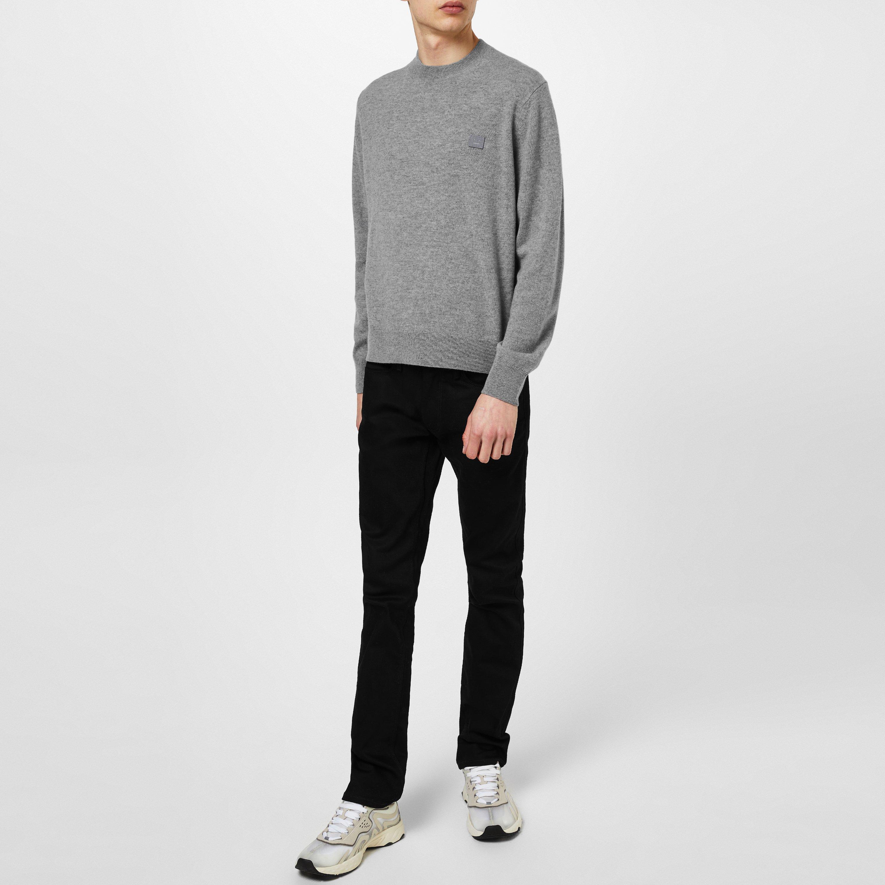 Grey Mel 990 - Acne Studios - Face Kalon Knit Jumper - 2
