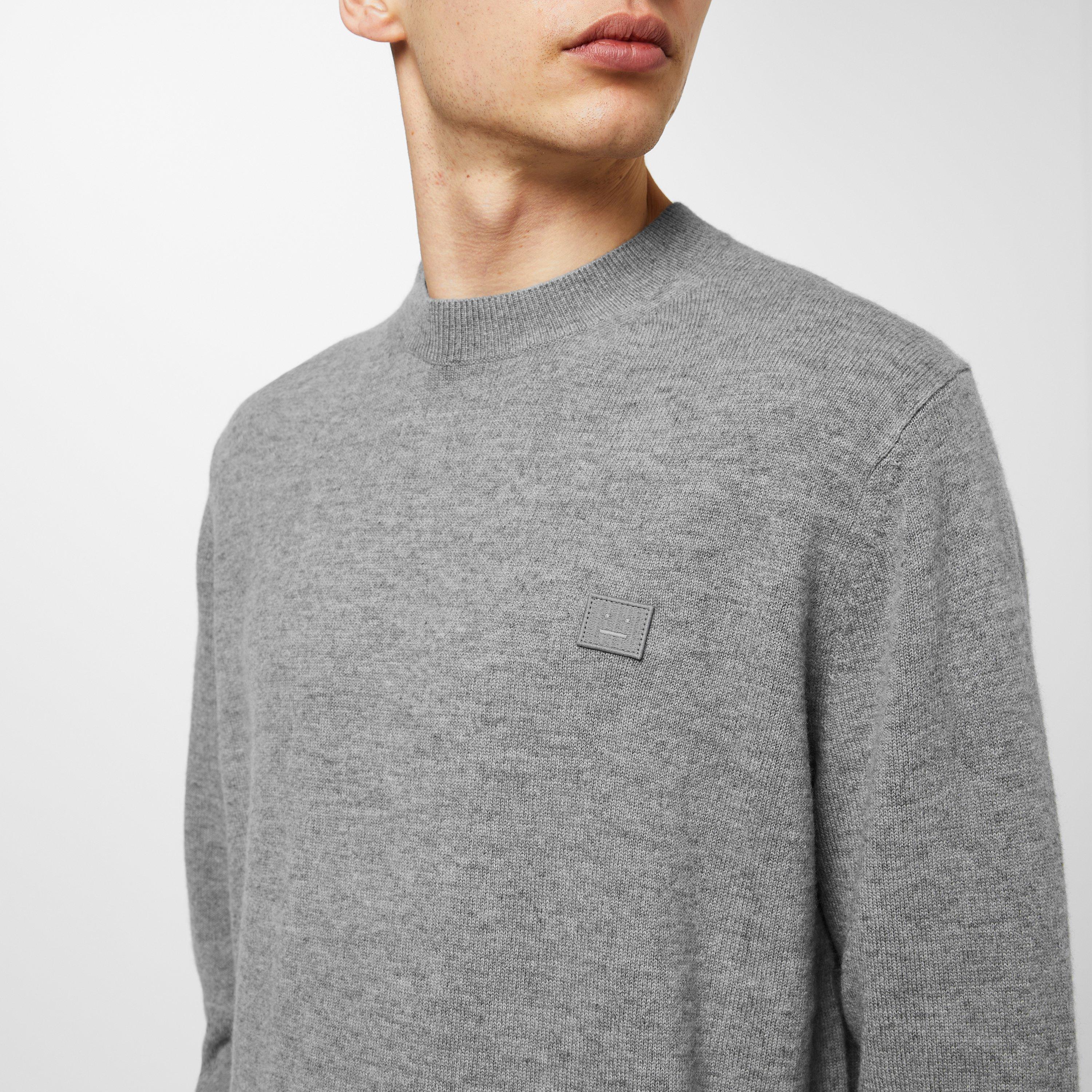 Grey Mel 990 - Acne Studios - Face Kalon Knit Jumper - 4