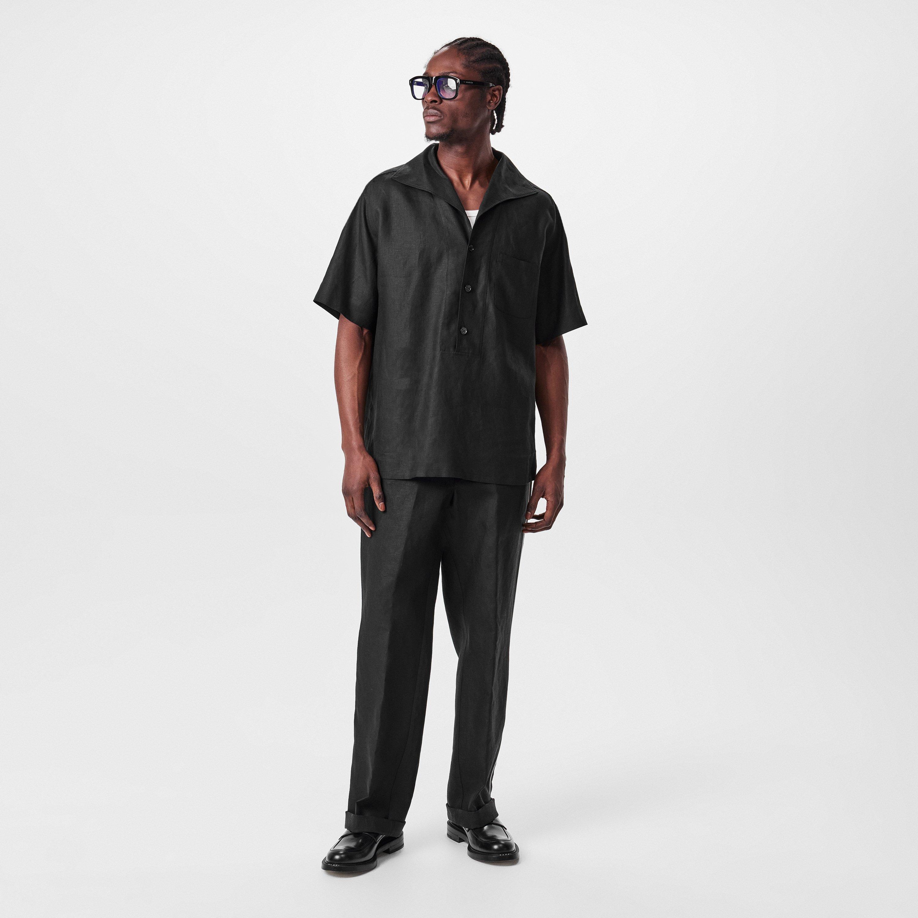 Black - Dolce and Gabbana - Men's Short-Sleeve Shirt - 6