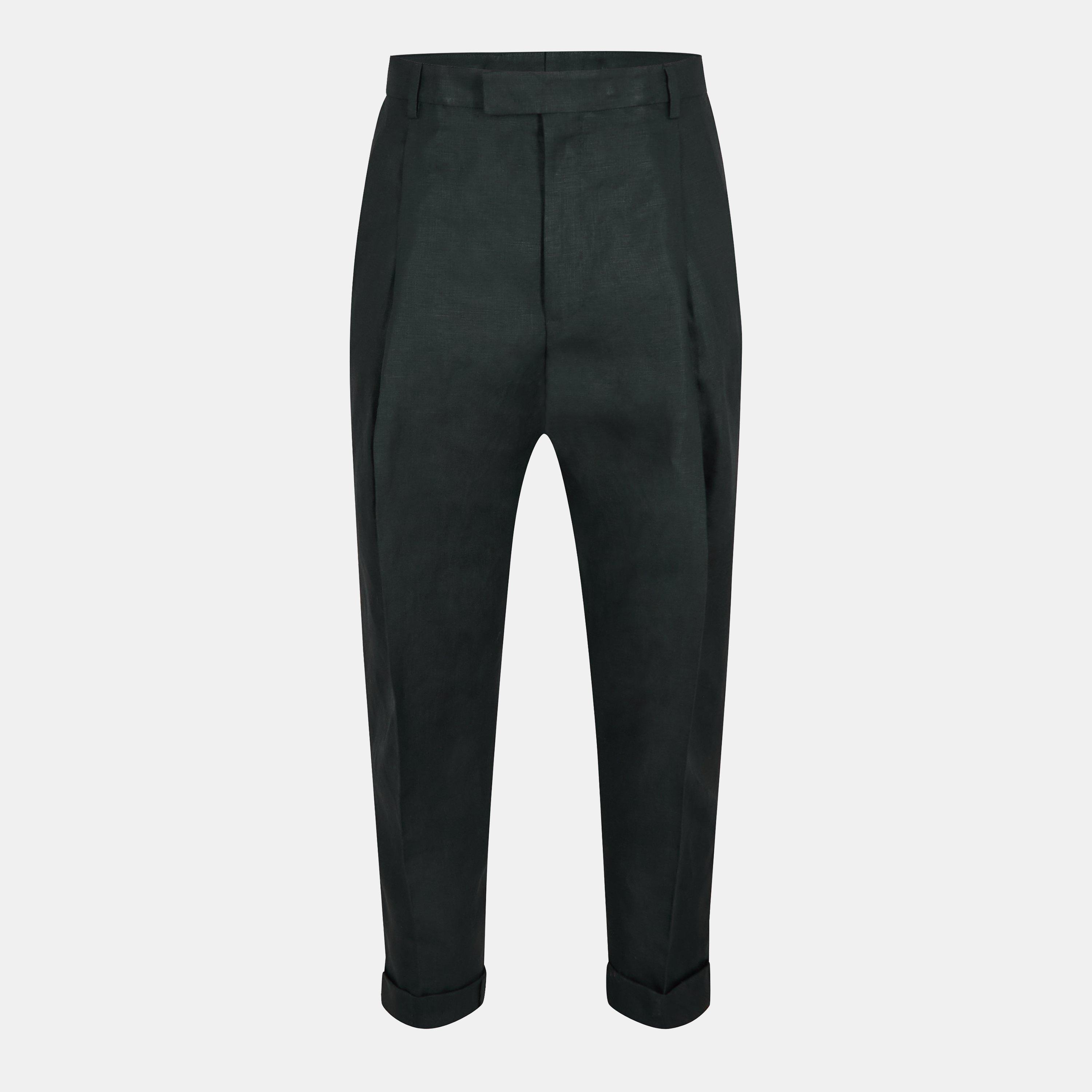 Black - Dolce and Gabbana - Men's Double Pleat Trousers - 1