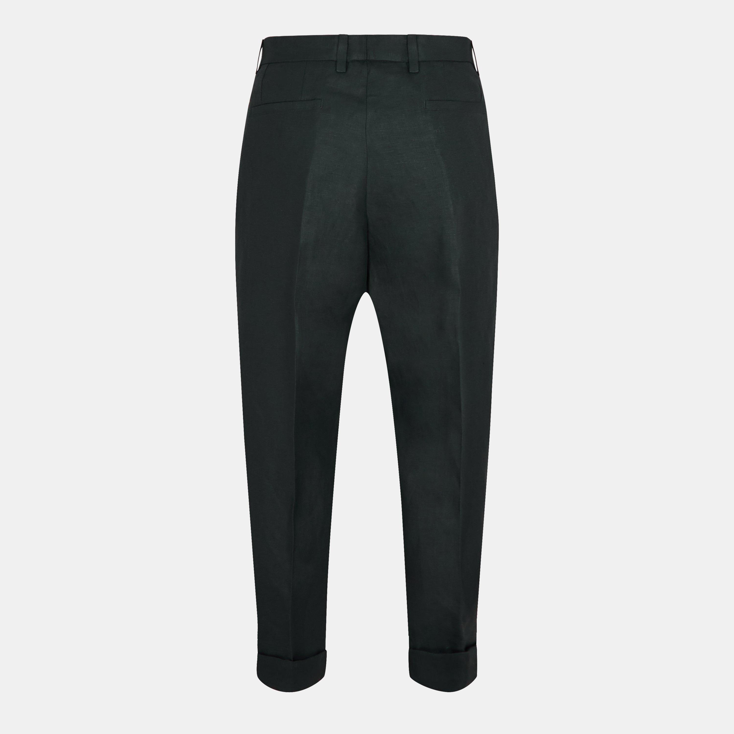 Black - Dolce and Gabbana - Men's Double Pleat Trousers - 2