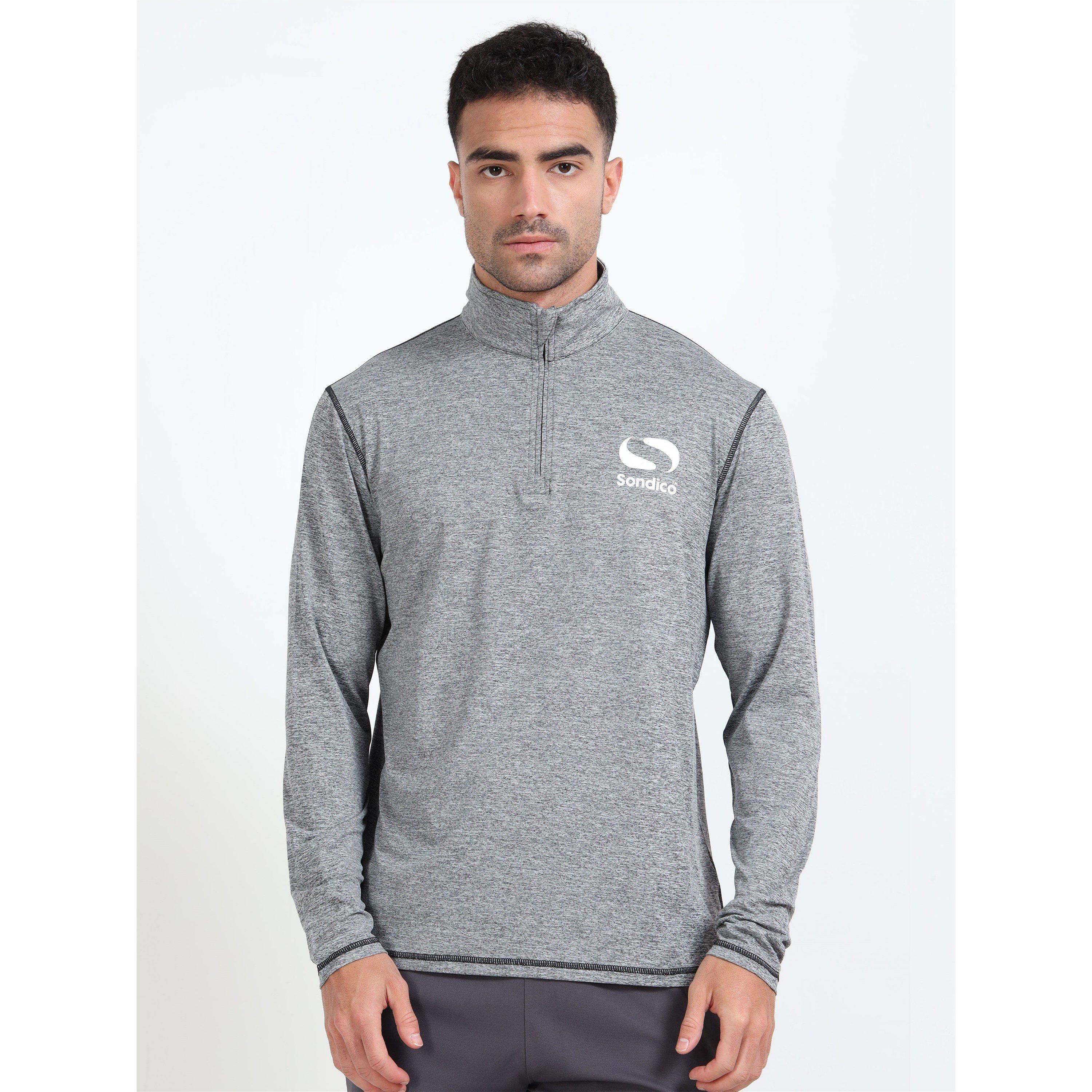 Siva melange - Sondico - Vertilite Melange Quarter Zip Sweatshirt - 1