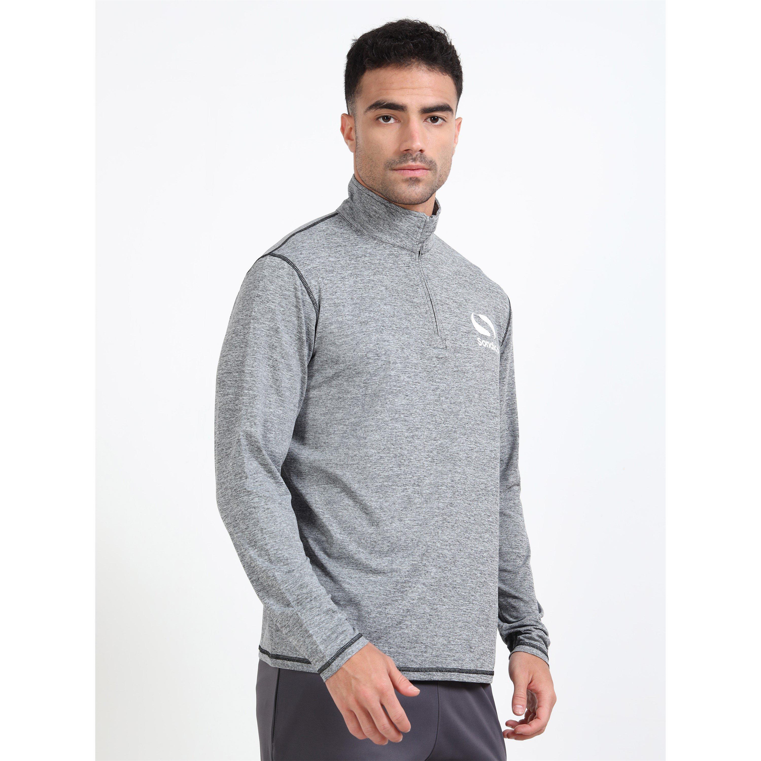 Siva melange - Sondico - Vertilite Melange Quarter Zip Sweatshirt - 3