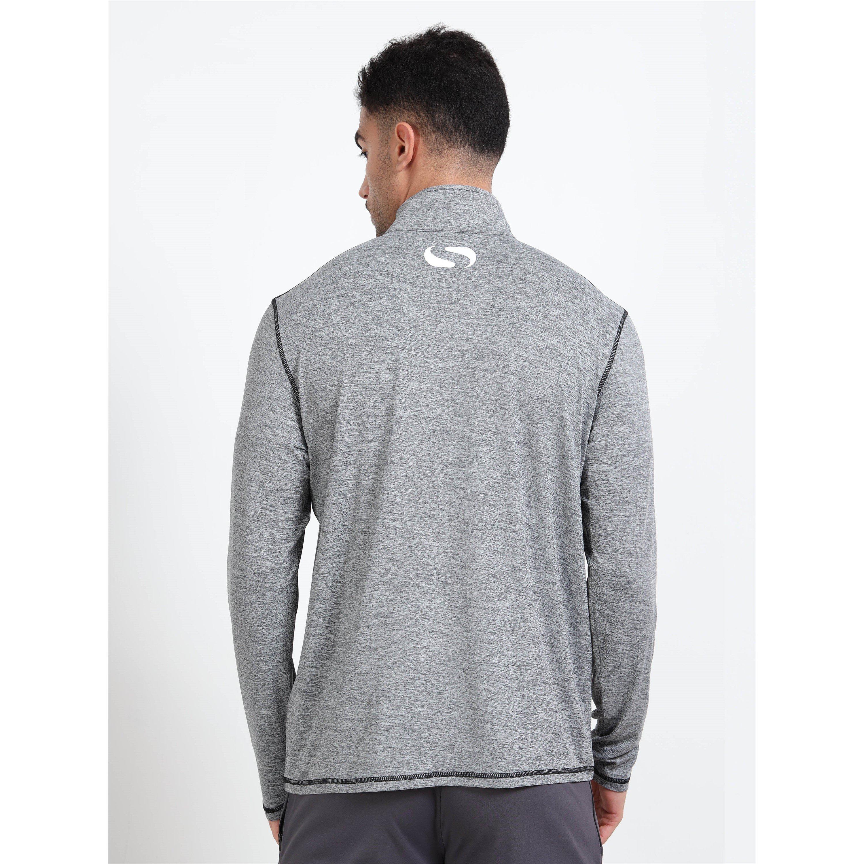 Siva melange - Sondico - Vertilite Melange Quarter Zip Sweatshirt - 4