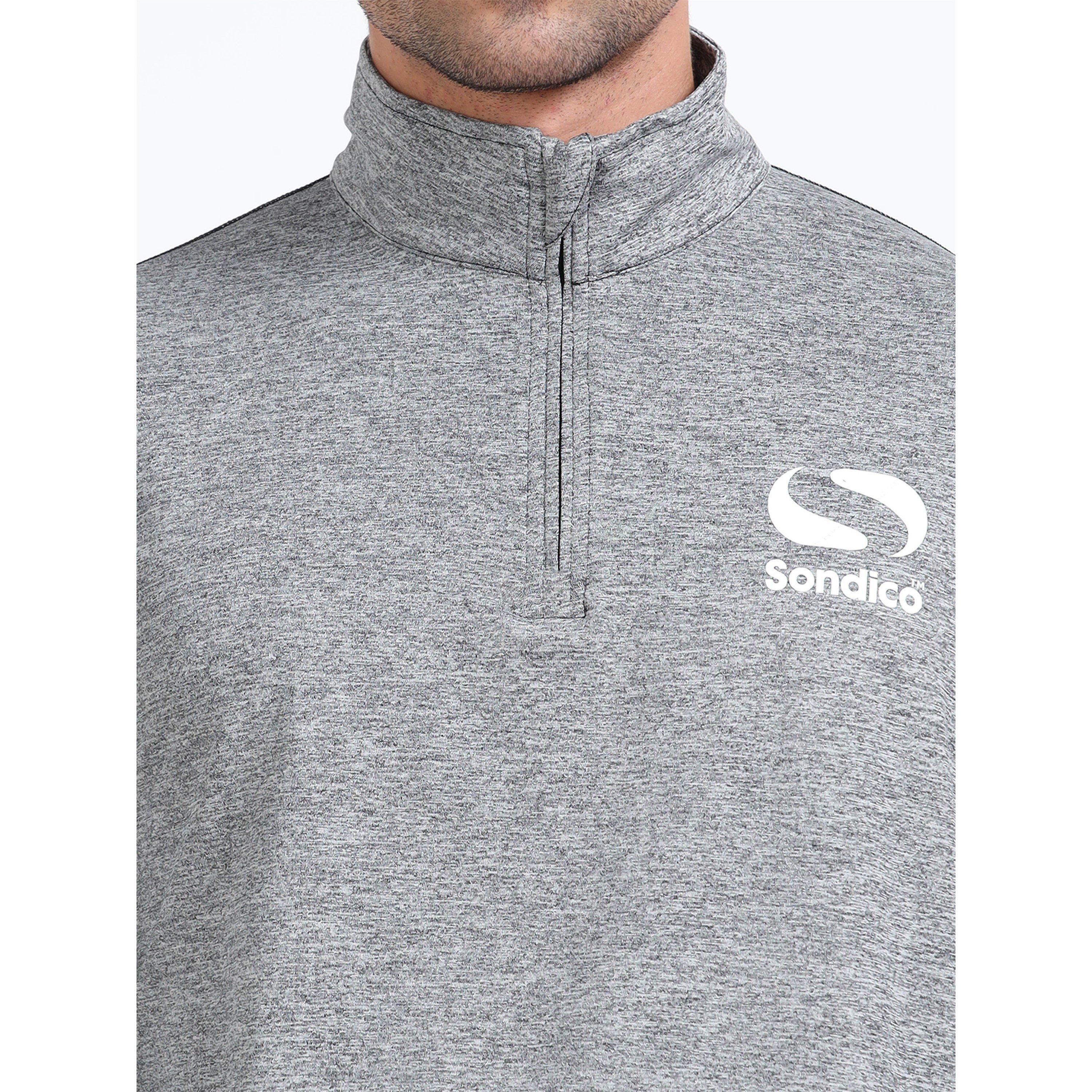 Siva melange - Sondico - Vertilite Melange Quarter Zip Sweatshirt - 5